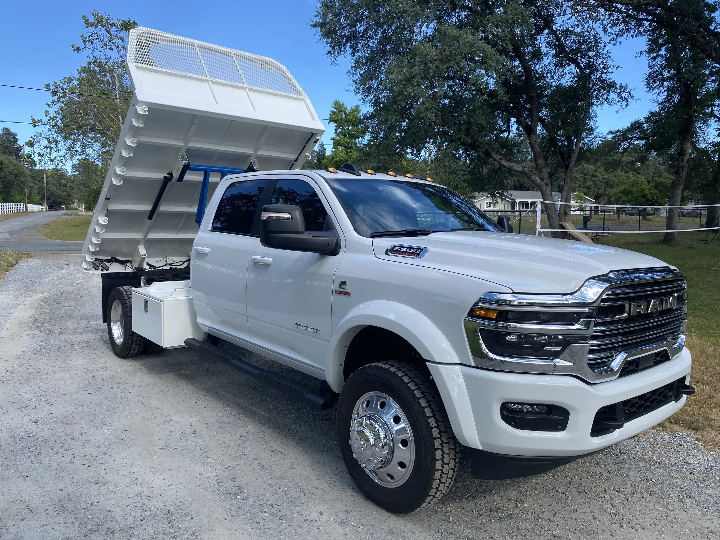 2026 Ram 5500 Dump Bed with (2) Underbody Boxes(18”x18”x36" Long Buyers 3 point latch Tool Box)
