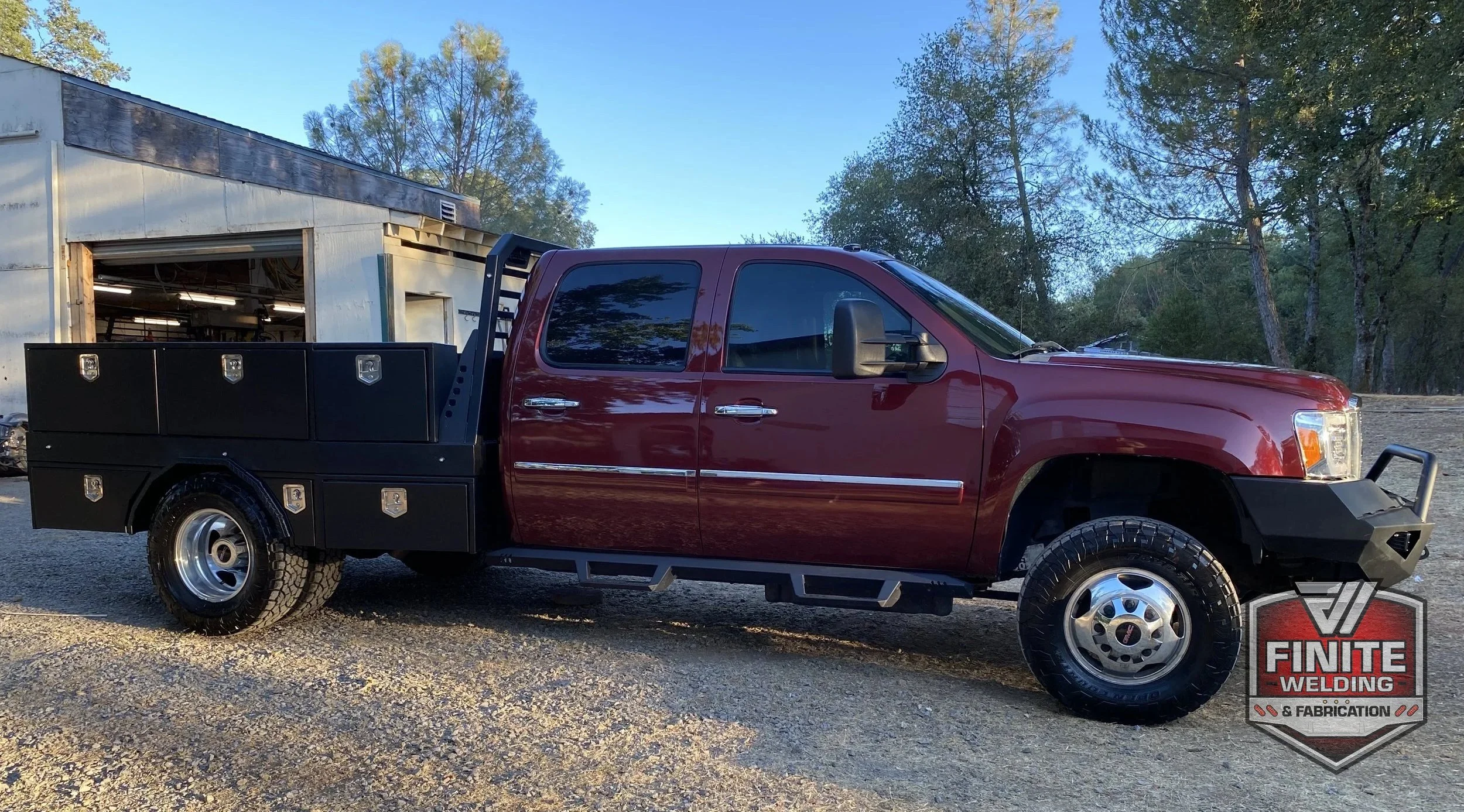 2013 GMC Sierra 3500 dually custom flatbed, view 1