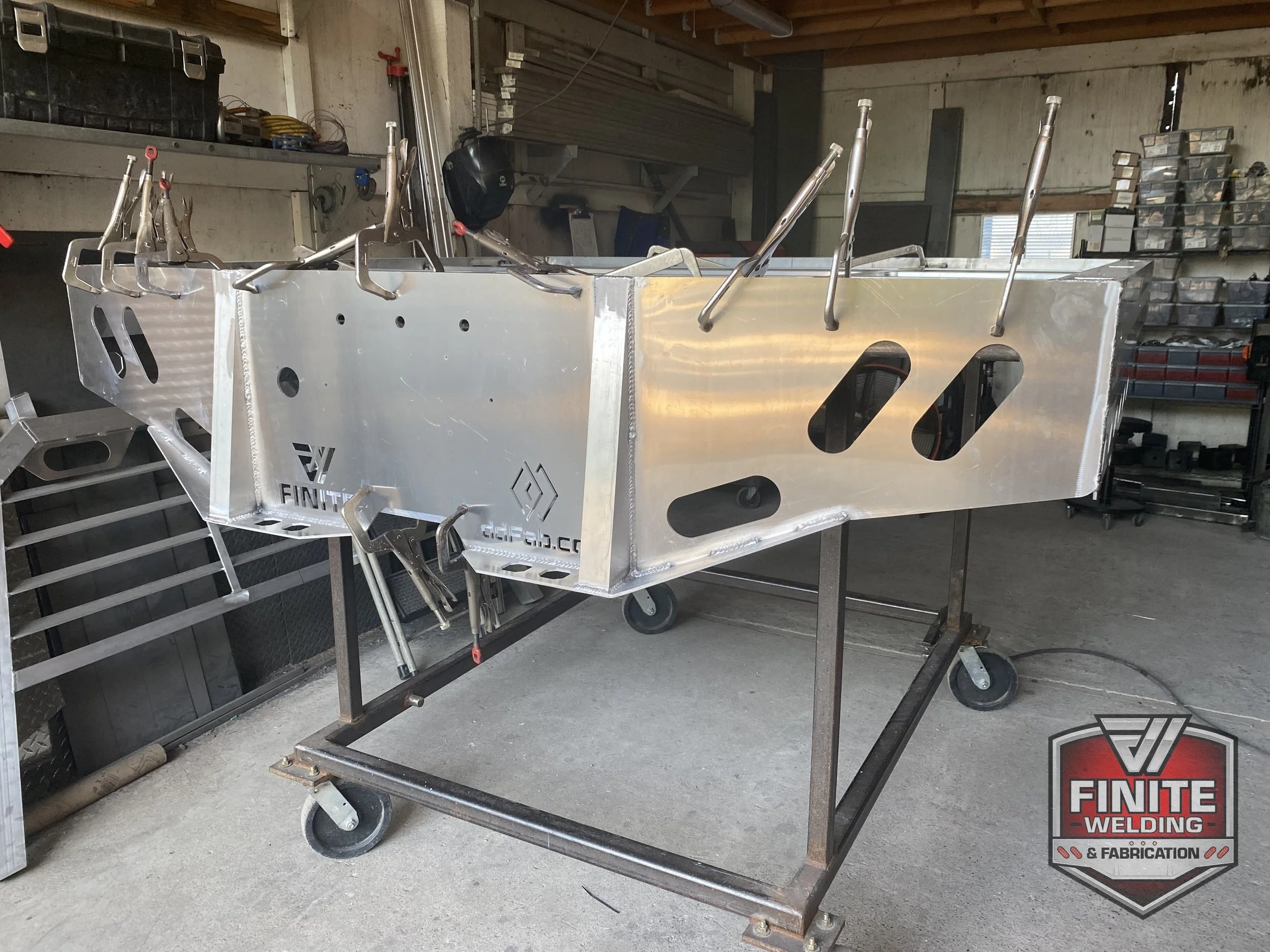 2019 Ford F-150 short bed aluminum flatbed with Trex deck, view 11