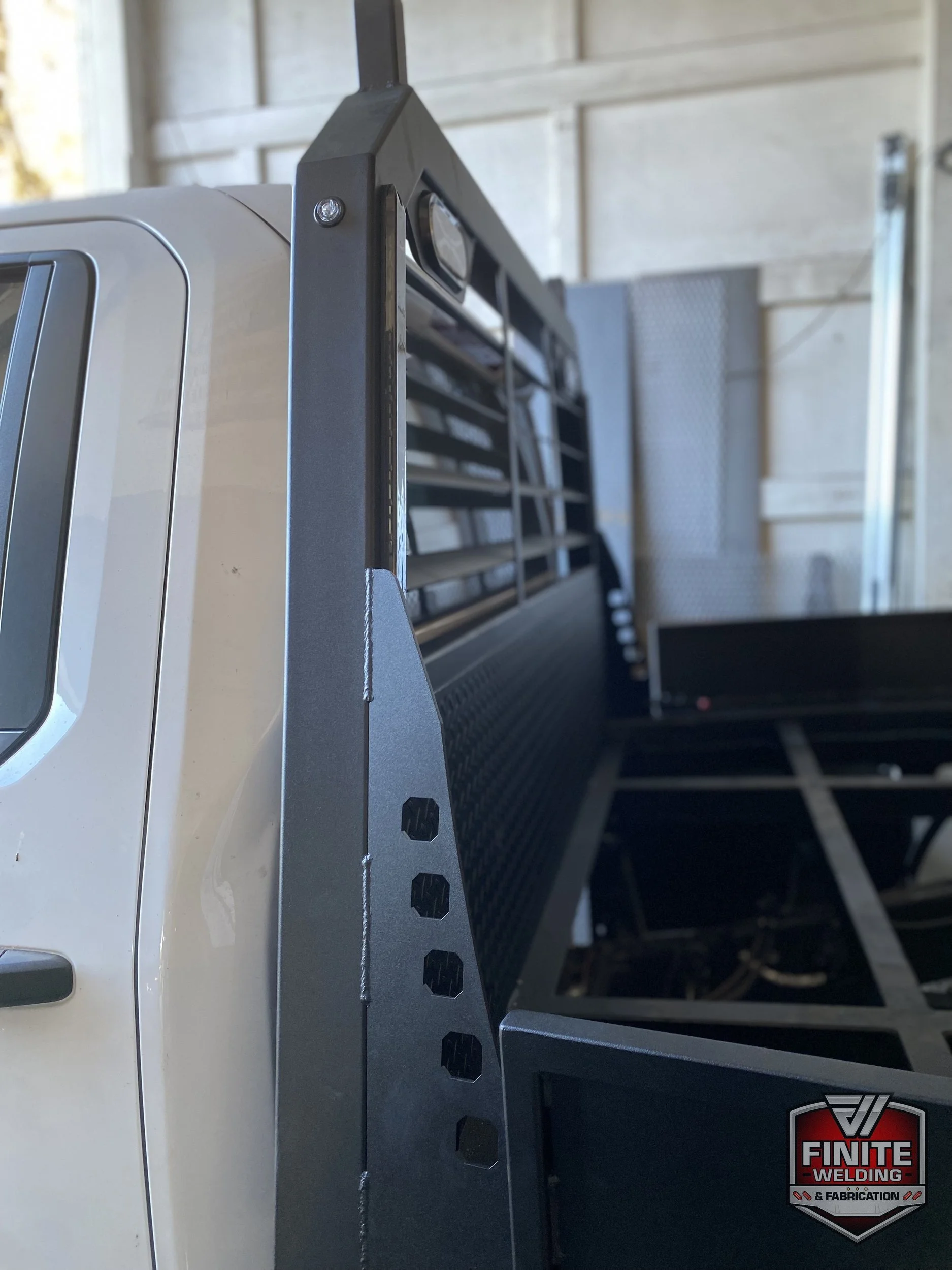 2026 Chevy Silverado 3500 dually headache rack side detail