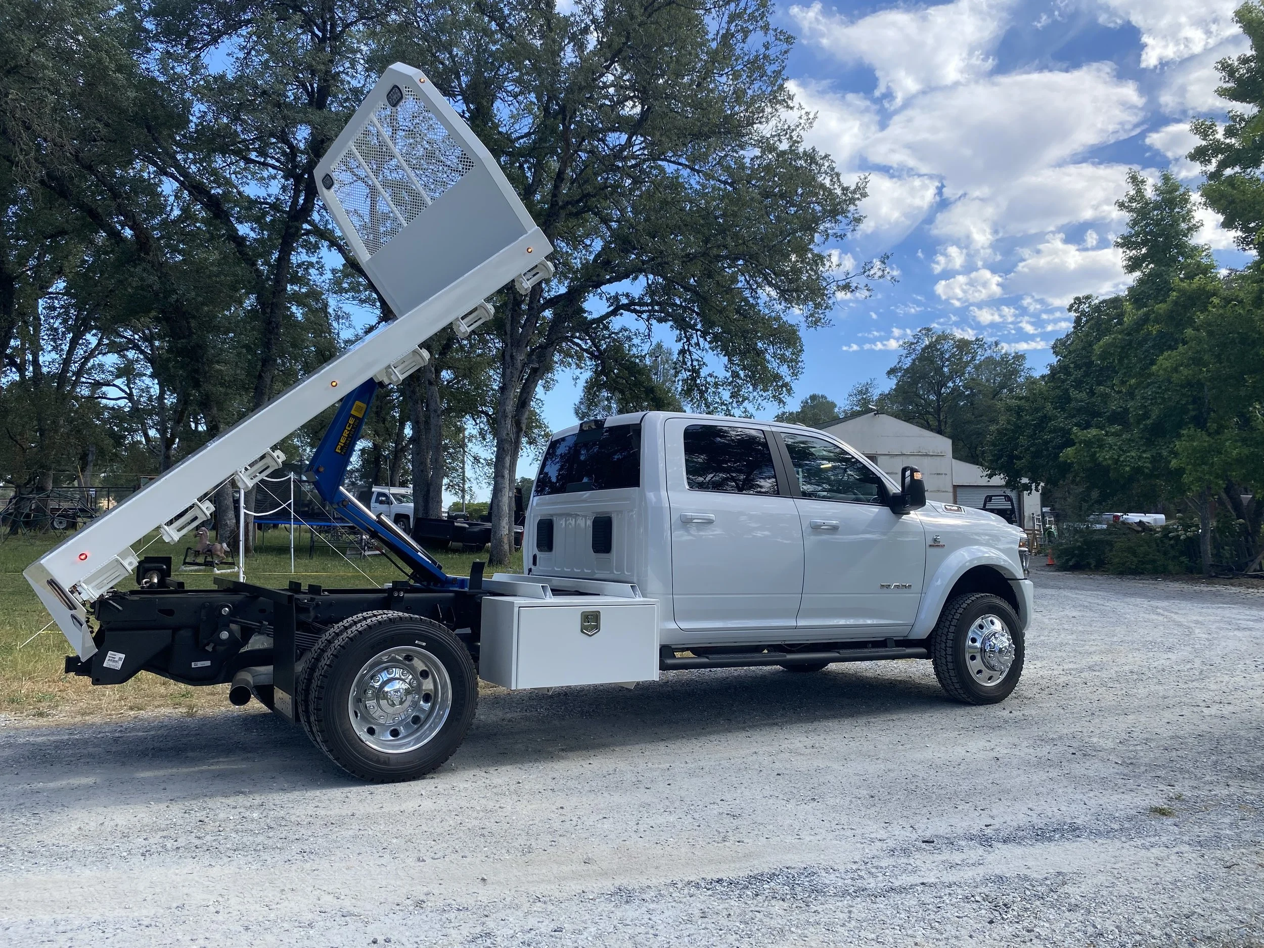 2026 Ram 5500 Dump Bed with (2) Underbody Boxes(18”x18”x36" Long Buyers 3 point latch Tool Box)