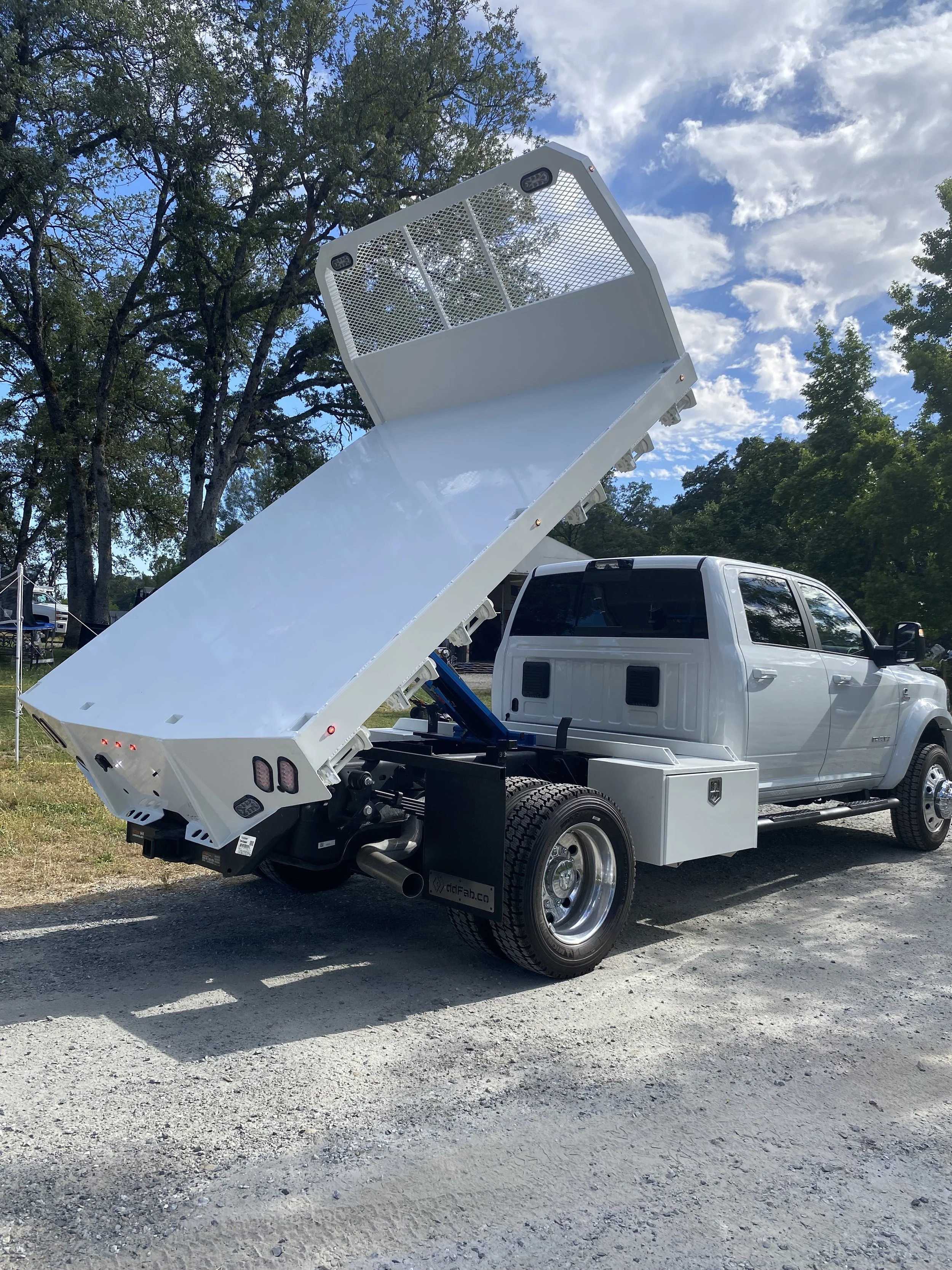 2026 Ram 5500 Dump Bed with (2) Underbody Boxes(18”x18”x36" Long Buyers 3 point latch Tool Box)