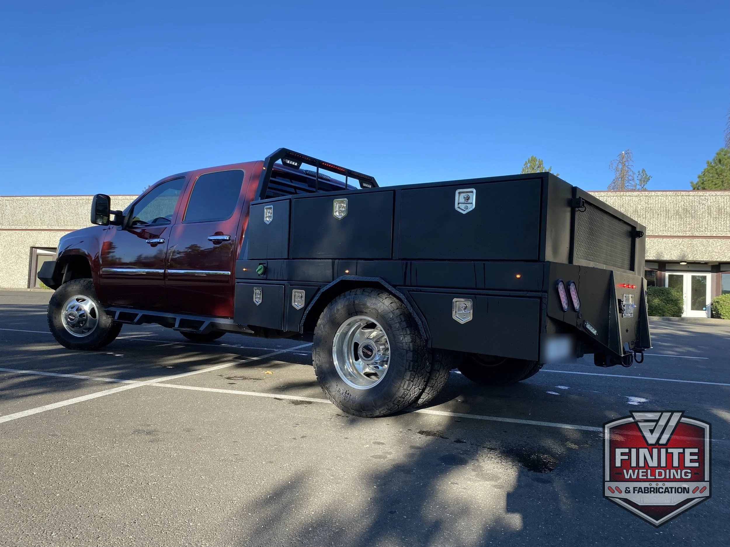 2013 GMC Sierra 3500 dually custom flatbed, view 3
