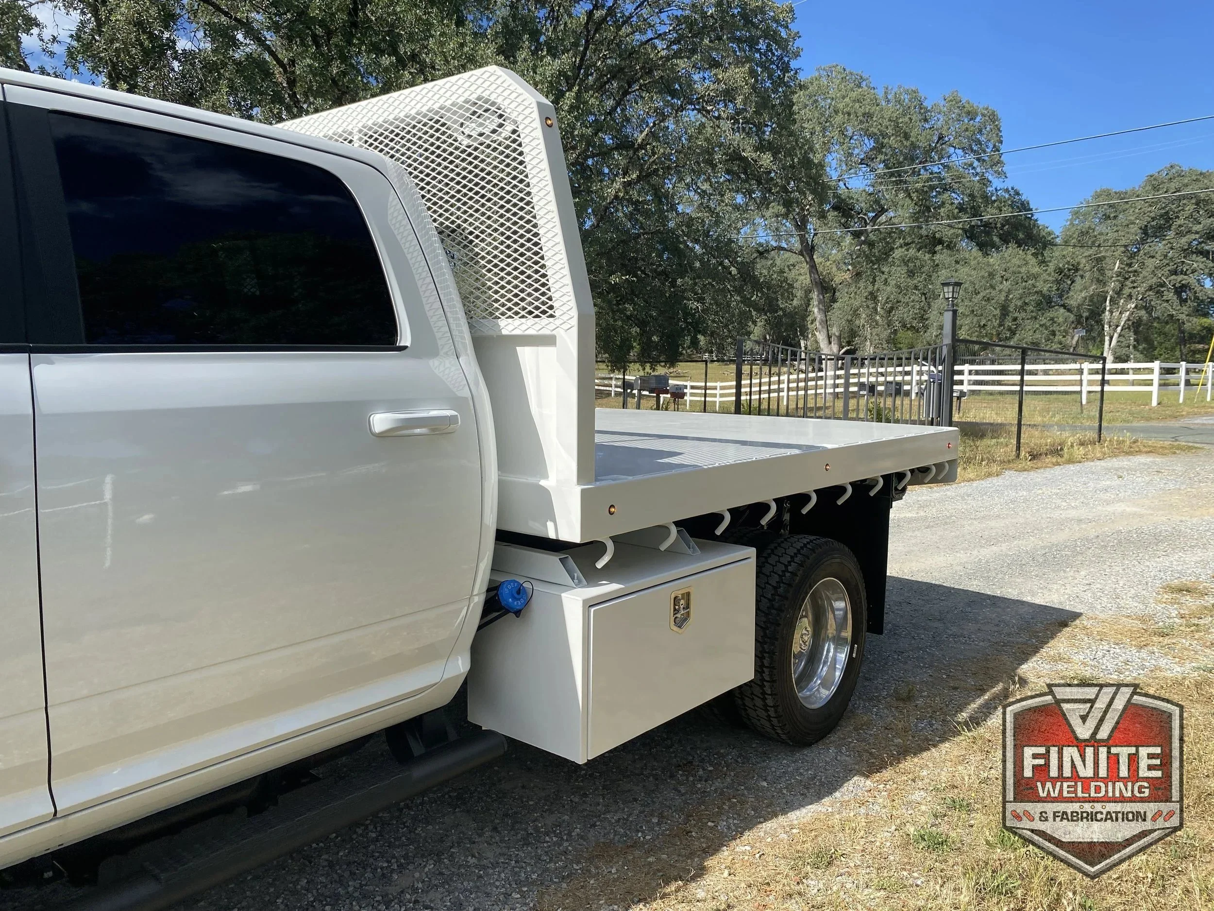 2023 Ram 5500 white dump flatbed, view 8