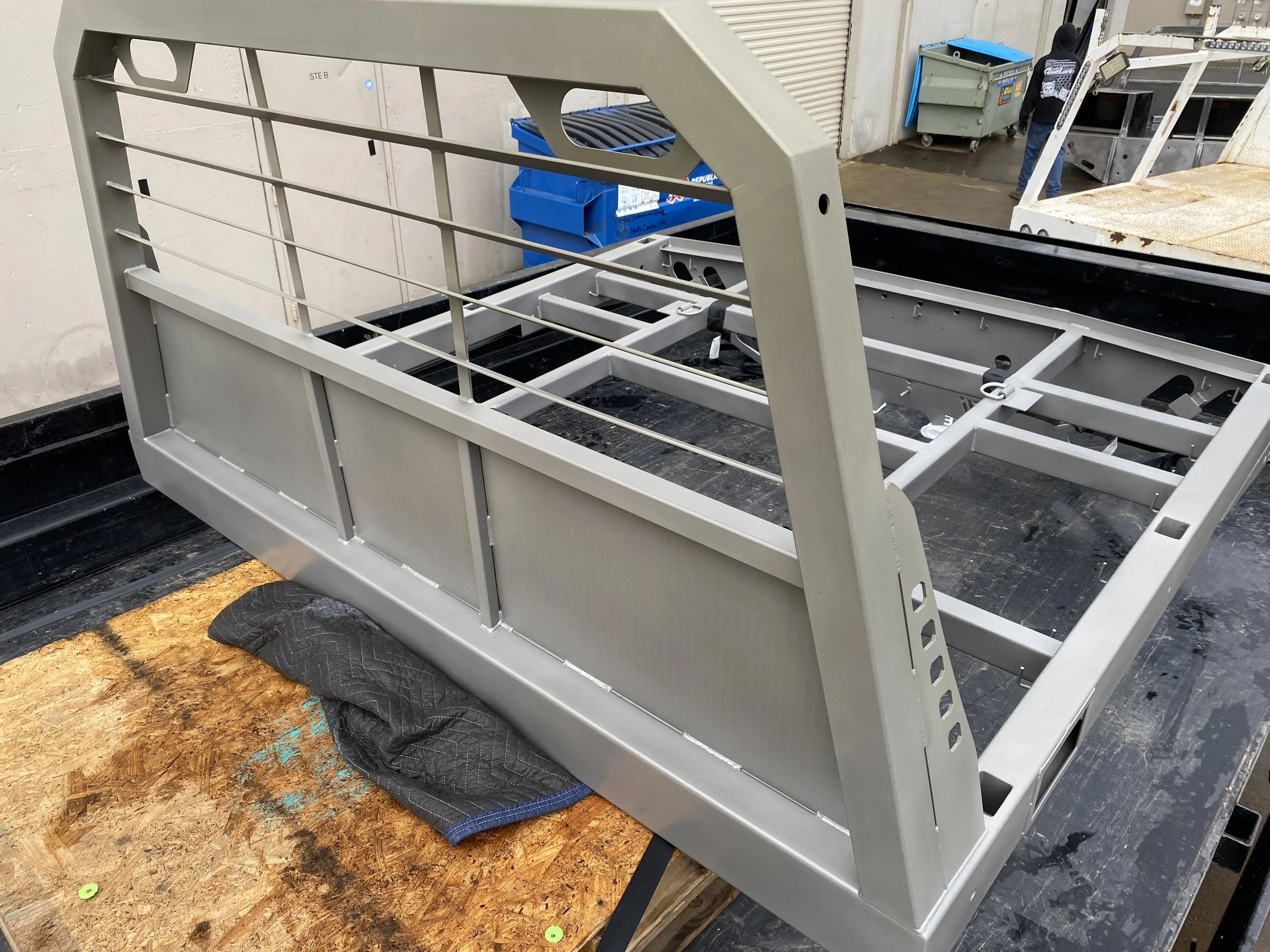 Steel Frame, Sand Blasted with Matte Clear Powder Coat