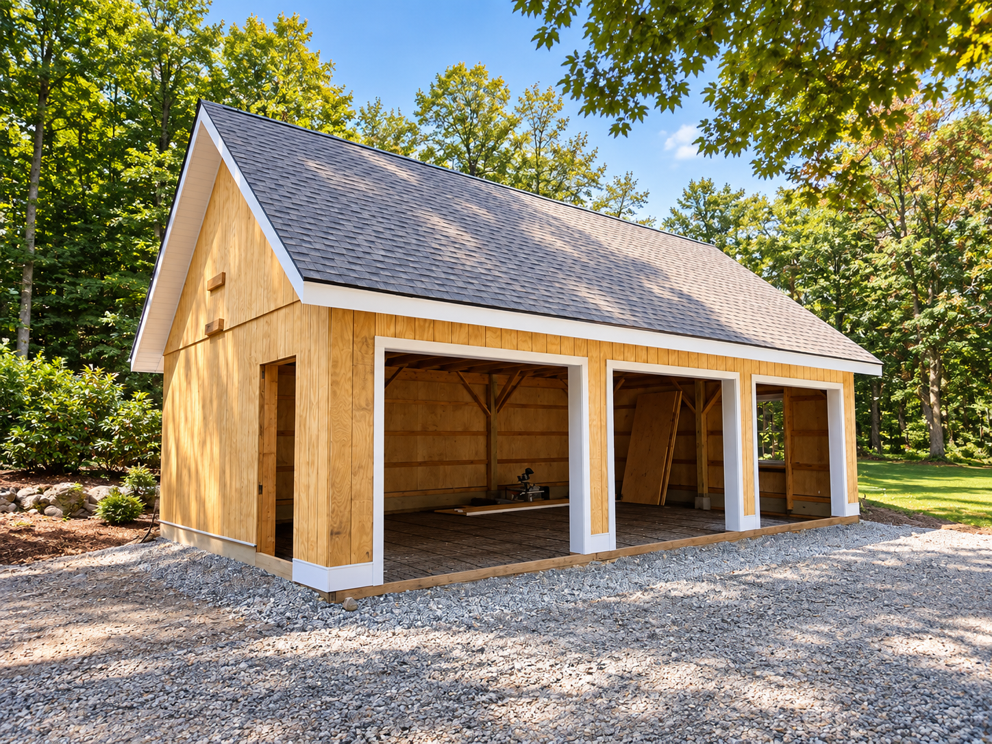 sunlit_three_bay_garage_in_the_woods.png