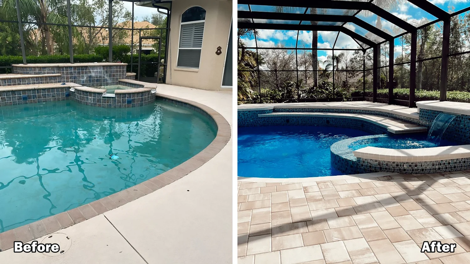Gallery Before & After — Sparkling Kleen Pools & Spas