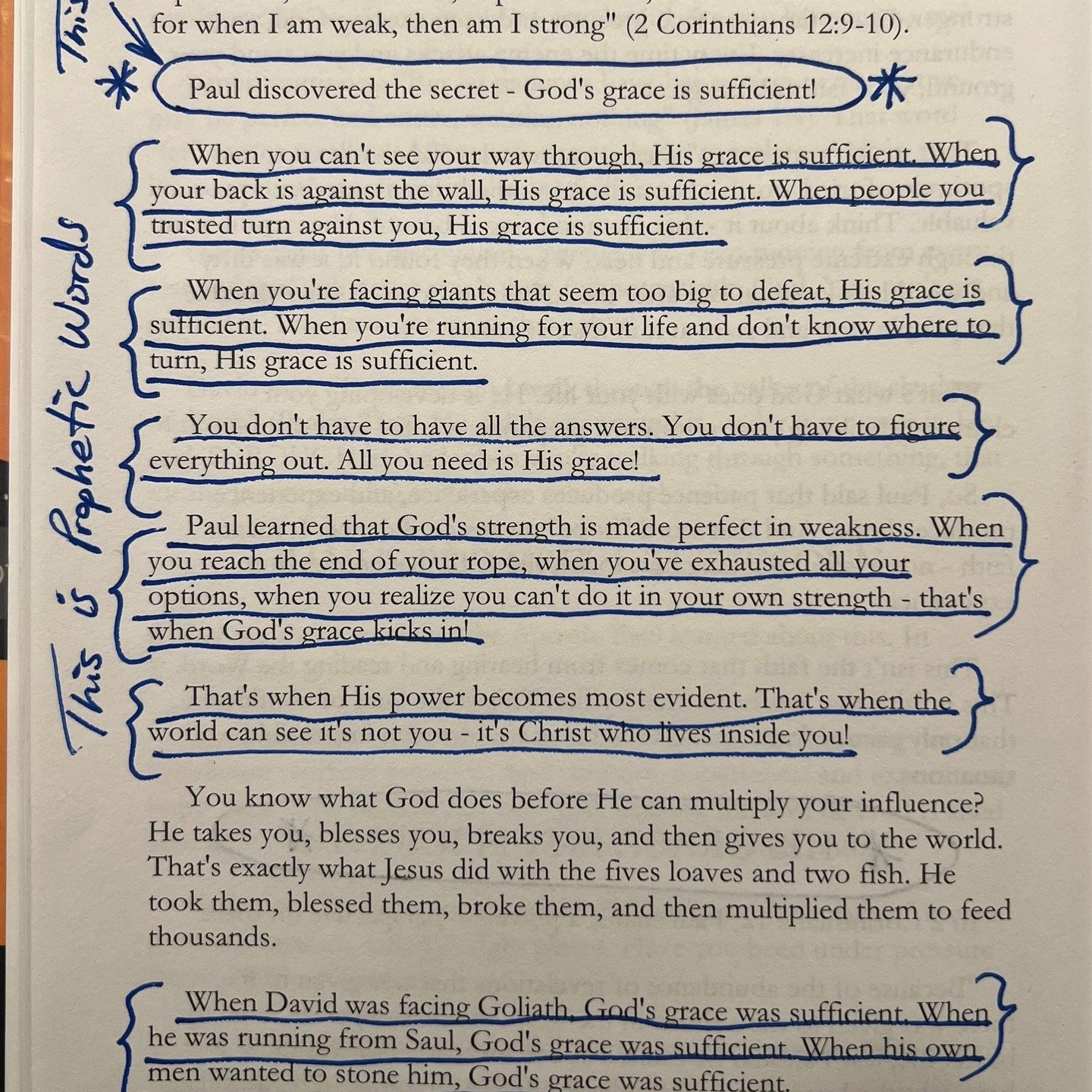 God's grace is sufficient for you.