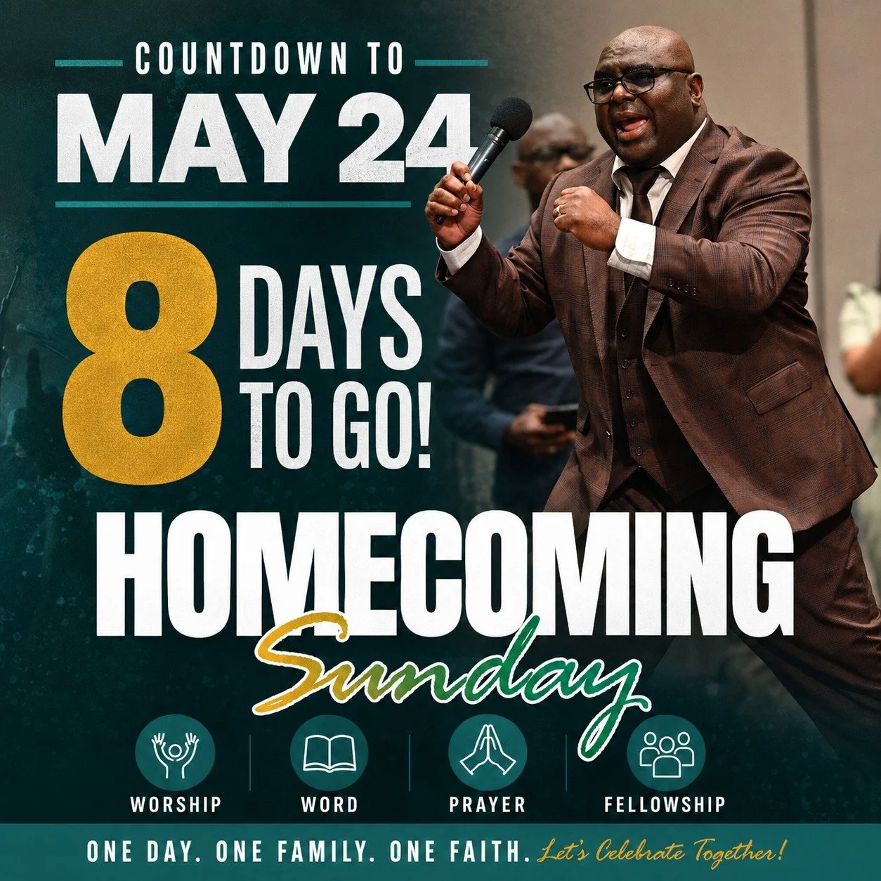 Eight days! May 24th is almost here, and we are not just marking a date on the calendar - we are positioning ourselves for a divine encounter! 🔥

This Pentecost Sunday, we are gathering just like those disciples in the Upper Room - hungry, expectant
