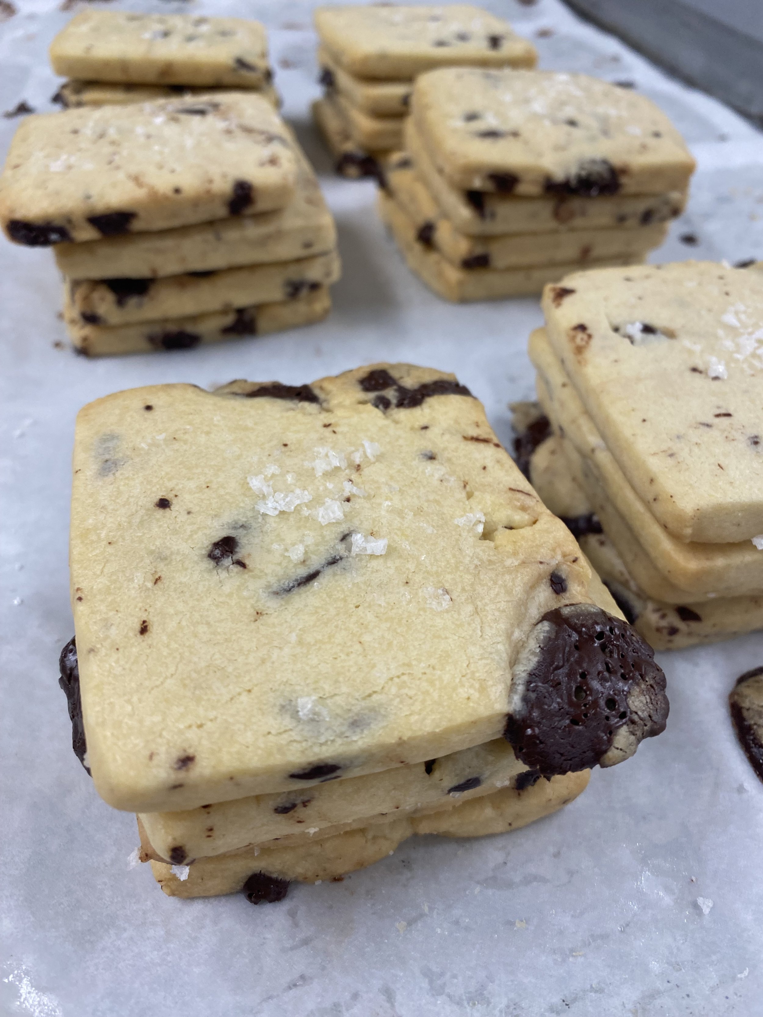 Box of 6 Dark Chocolate Chunk and Henlopen Sea Salt Shortbread Cookies