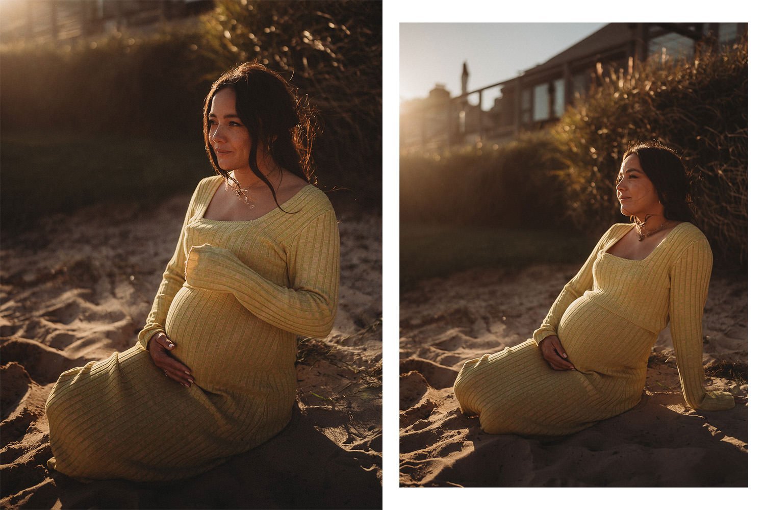 Maternity photography on the beach