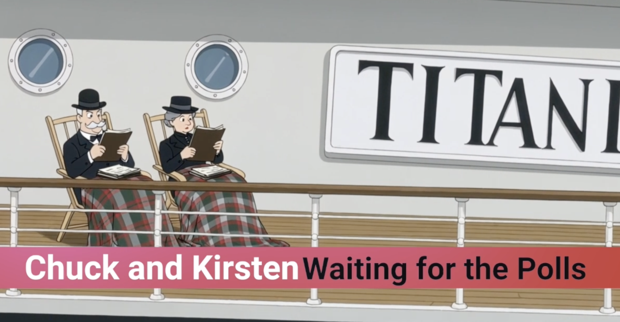 Chuck & Kirsten wait for the polls