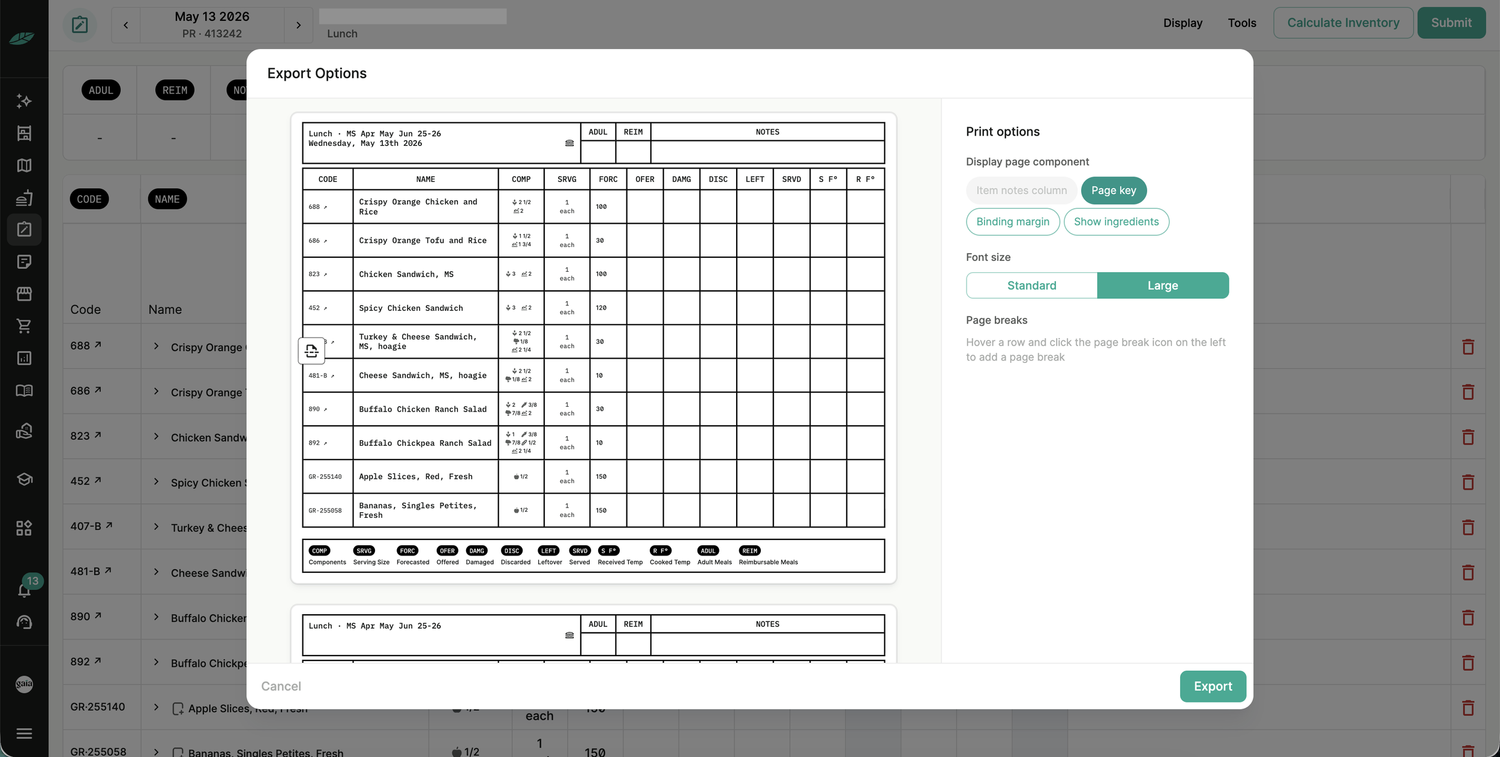 Recipes and Menu Planning