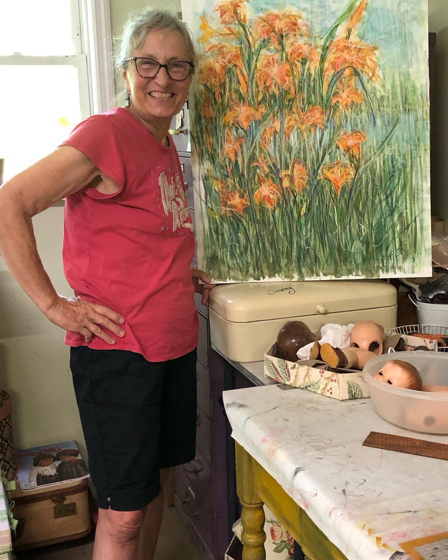 Meet Highland resident and HOST participant Felicia @declantyler1 . This joyous artist is opening her studio door to the public for our Open Studio days September 30-October 1st. She&rsquo;s also a featured artist @hello_dolly_real_estate , so stop i