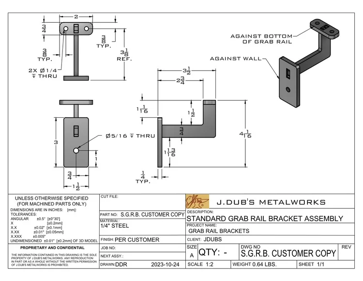 Durable Railing Brackets - J. Dub's Metalworks