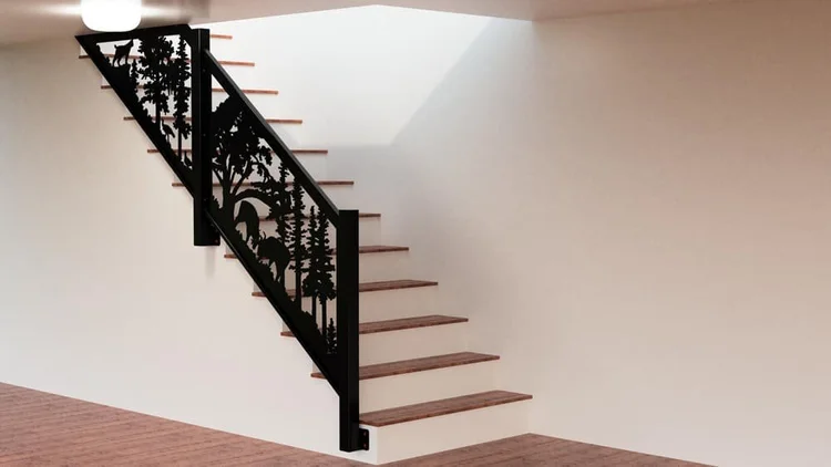 Stair Railing Panels - Decorative Metal Stair Panels - J. Dub's Metalworks