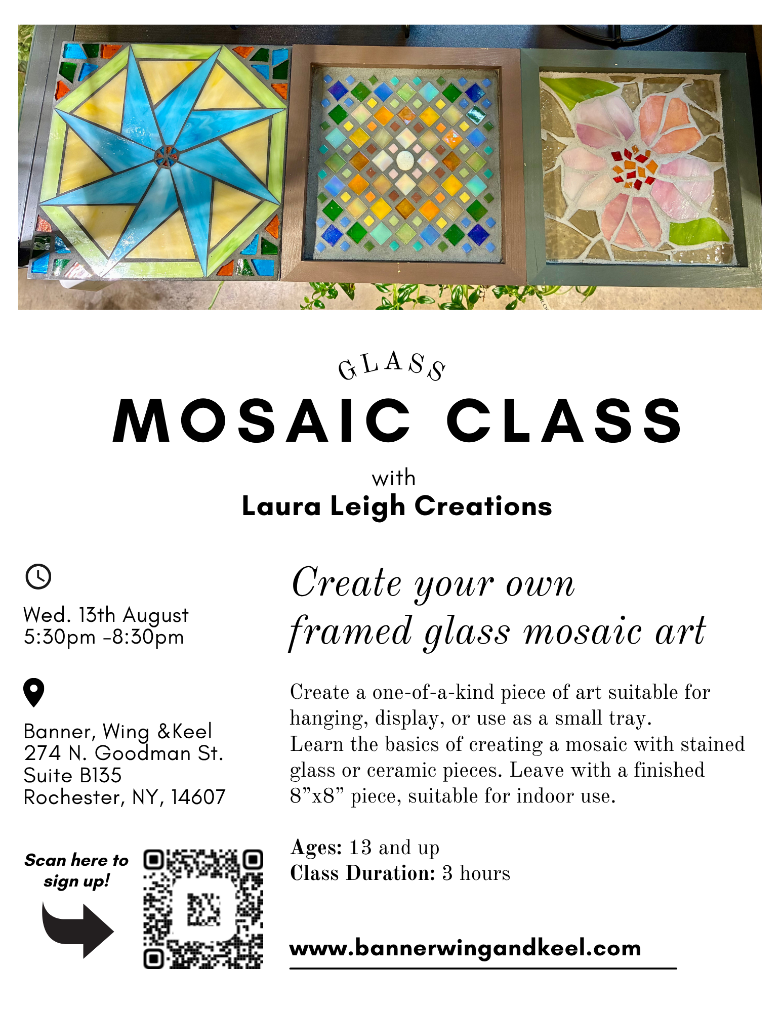 Framed Glass Mosaic Class