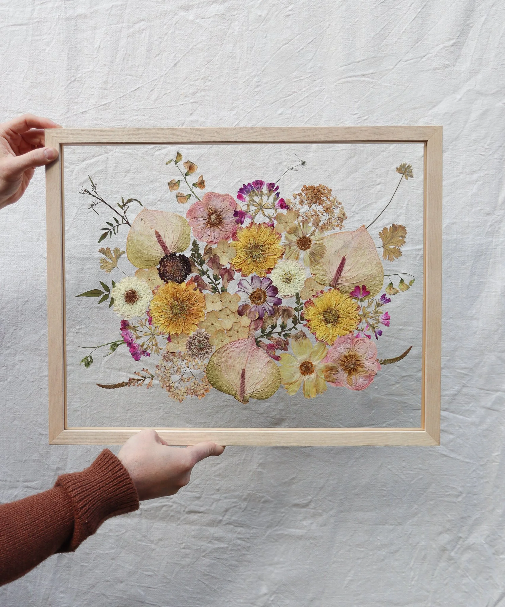 Dried wedding flowers