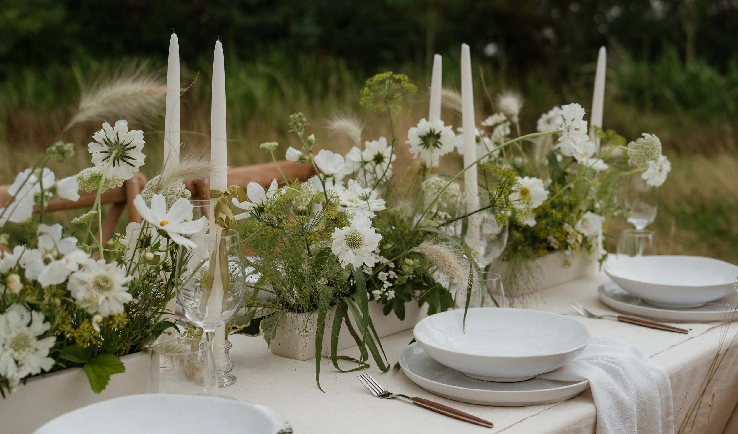 Wedding table flowers Yorkshire