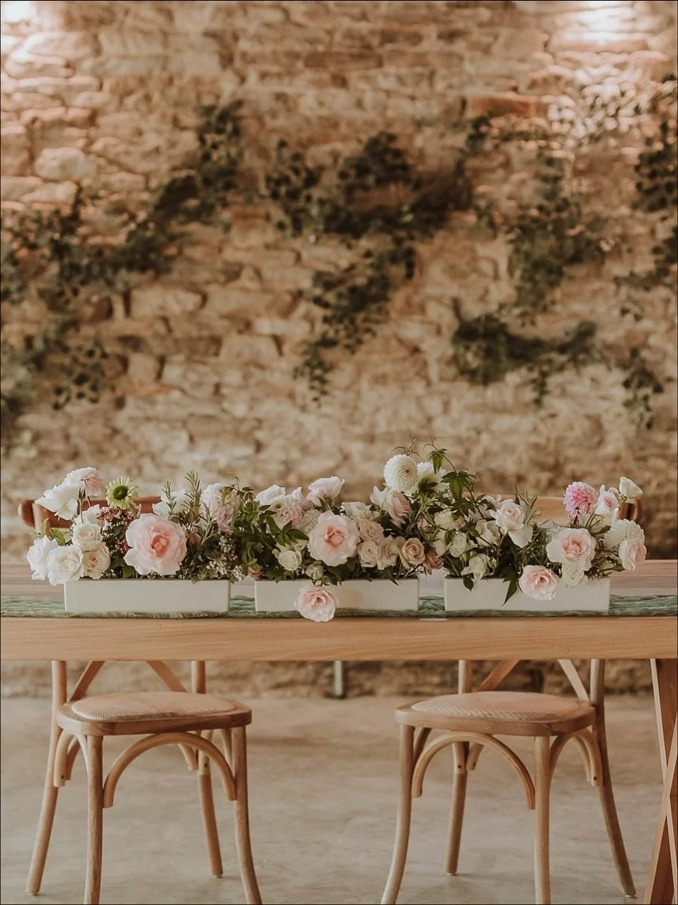 More from this beautiful day ✨ The vision unfolded just as perfectly. 

British-grown roses with the most delicate scent, soft muted tones woven through the florals, and colours that echoed the rosemary bridesmaids&rsquo; dresses and styling througho