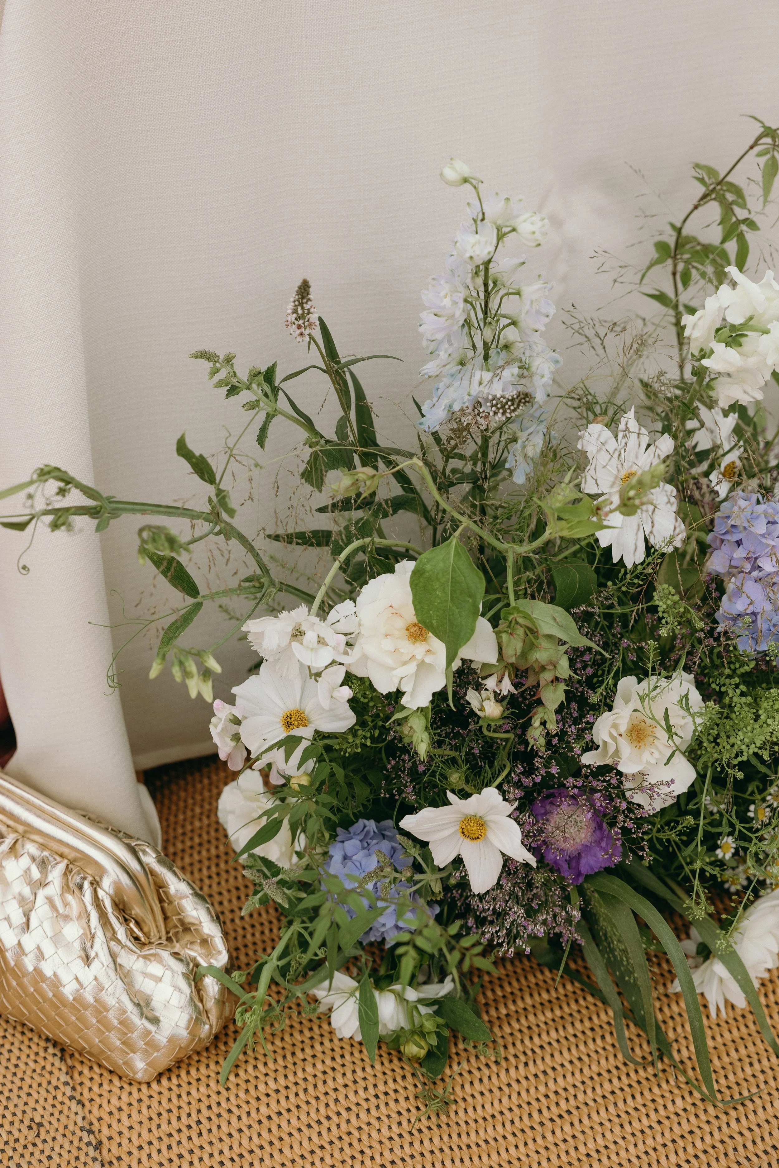 Flower meadow Yorkshire wedding