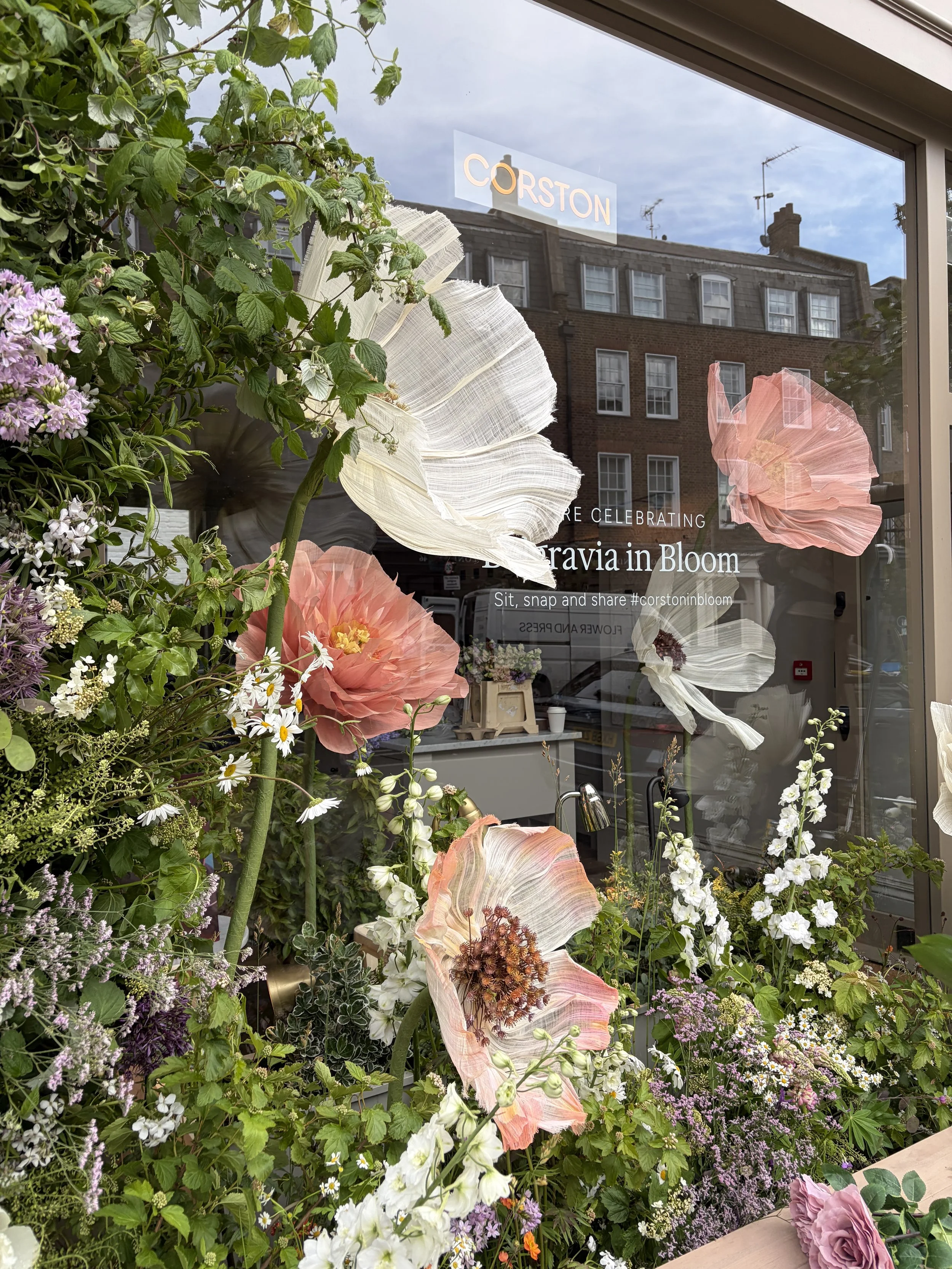 Belgravia in Bloom installation for Corston Architectural Pimlico