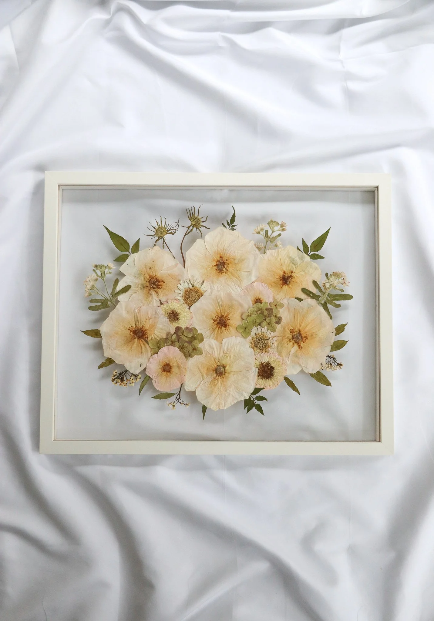 Framed bridal bouquet