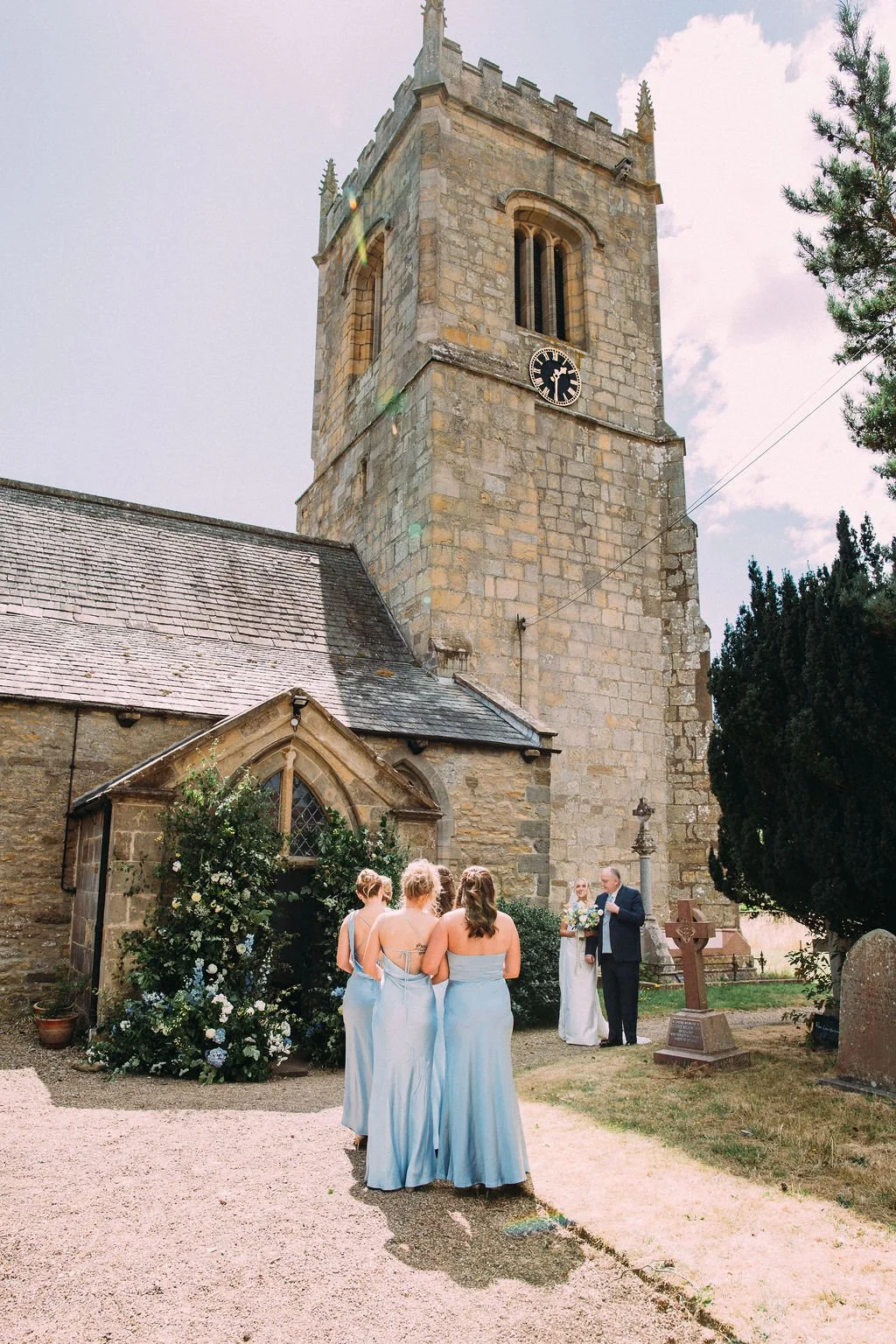 Church archway flowers