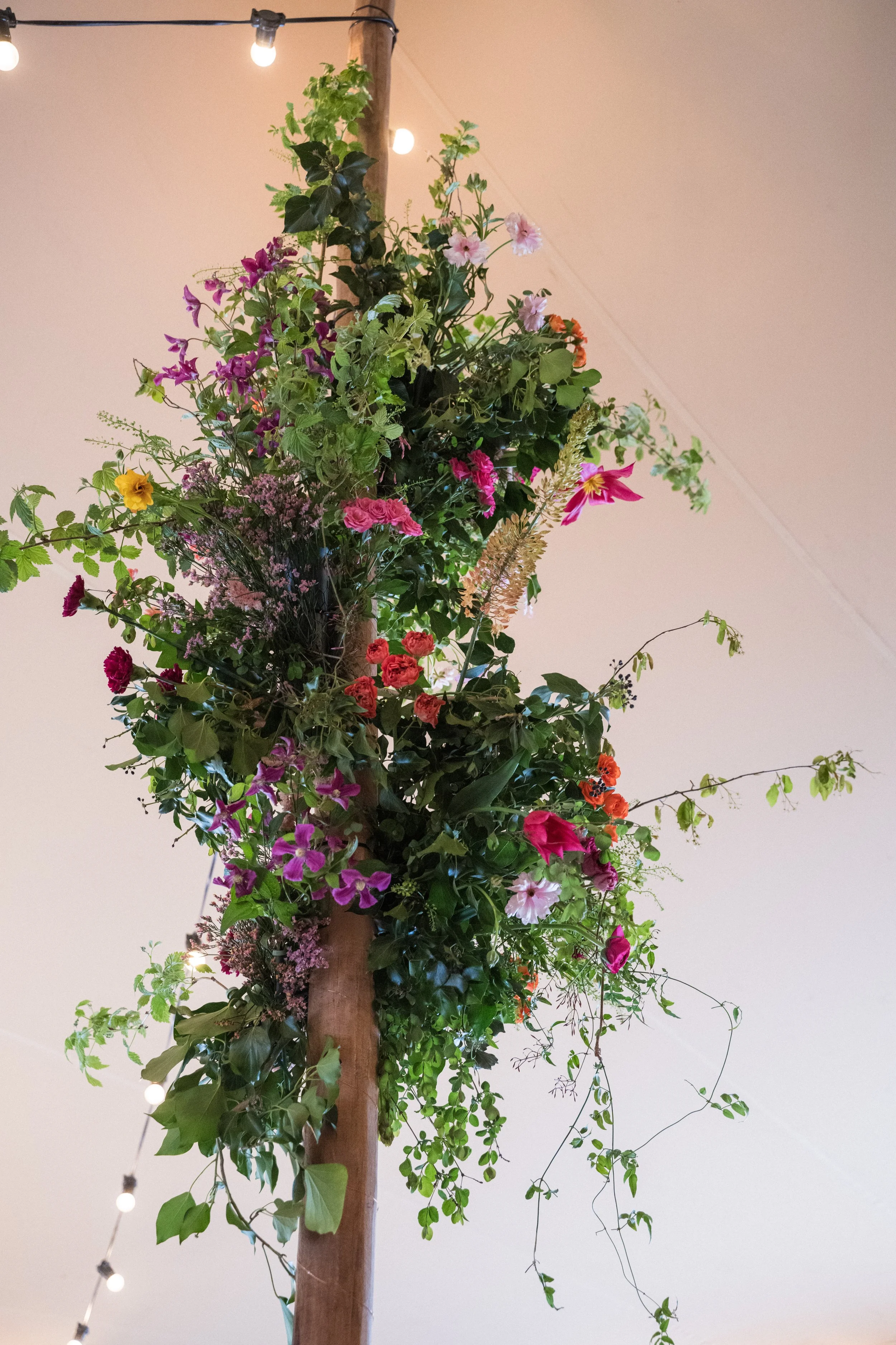 Marquee wedding flowers Yorkshire