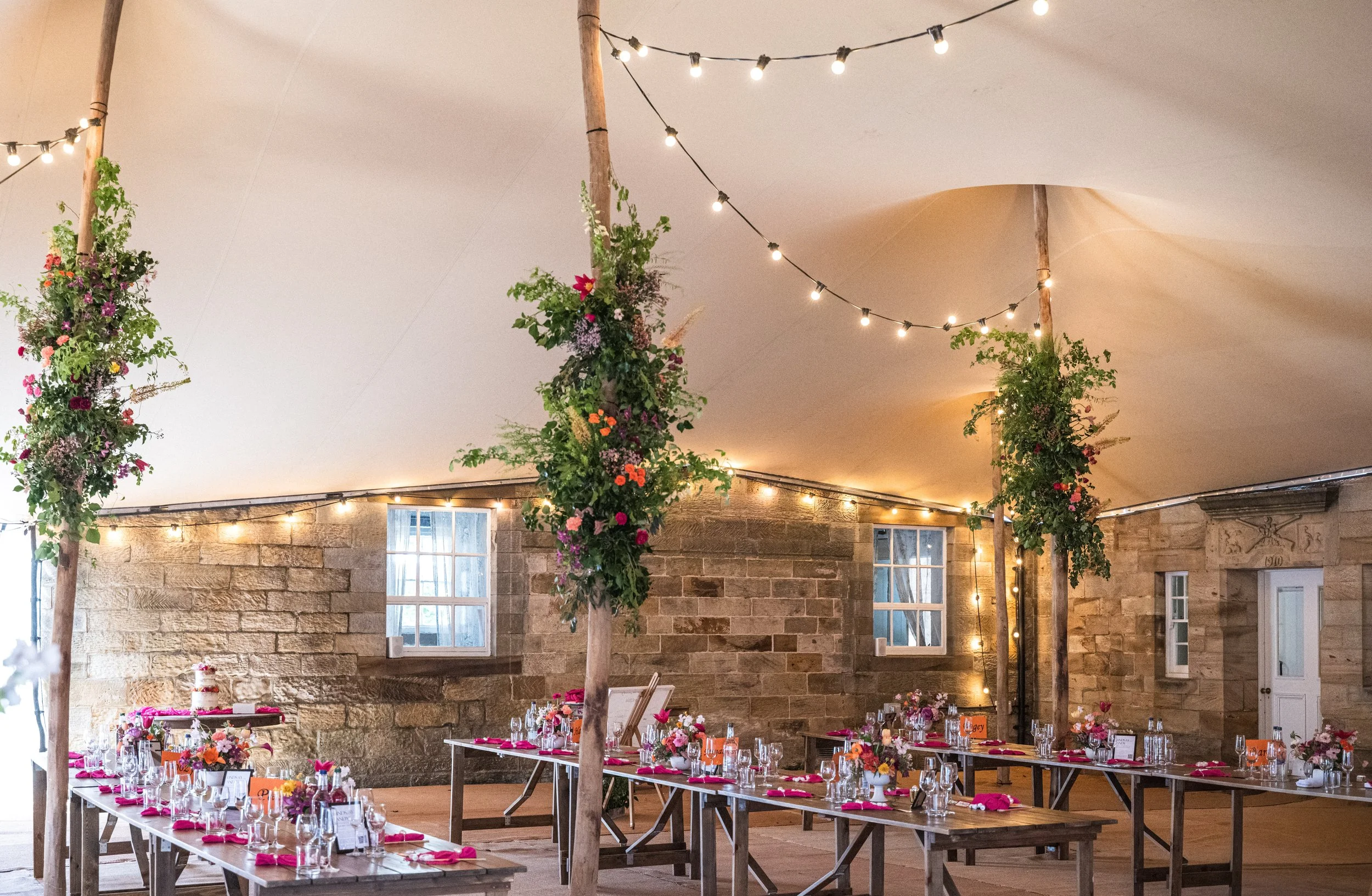 Marquee flowers in Yorkshire