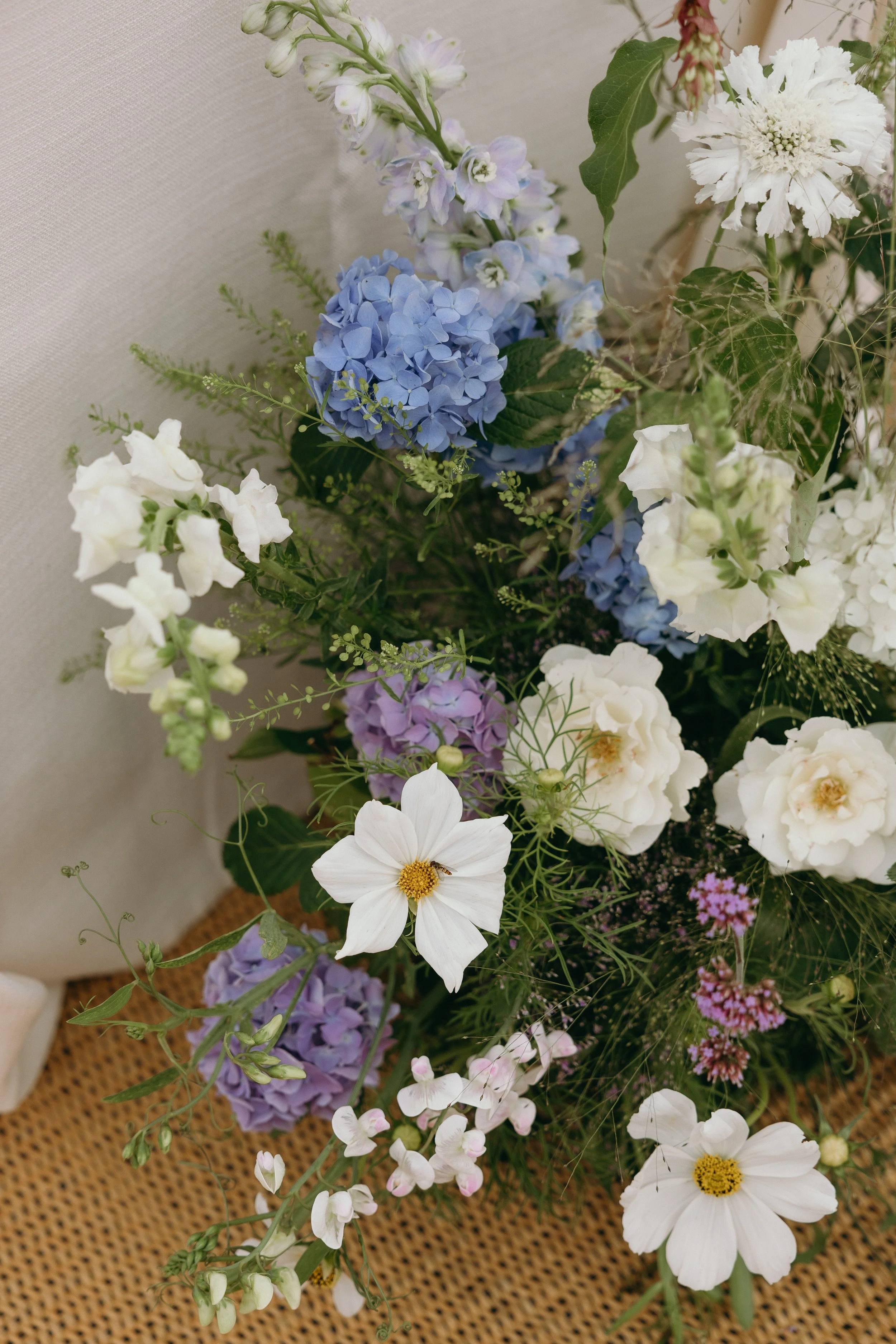 Flower meadow Yorkshire wedding