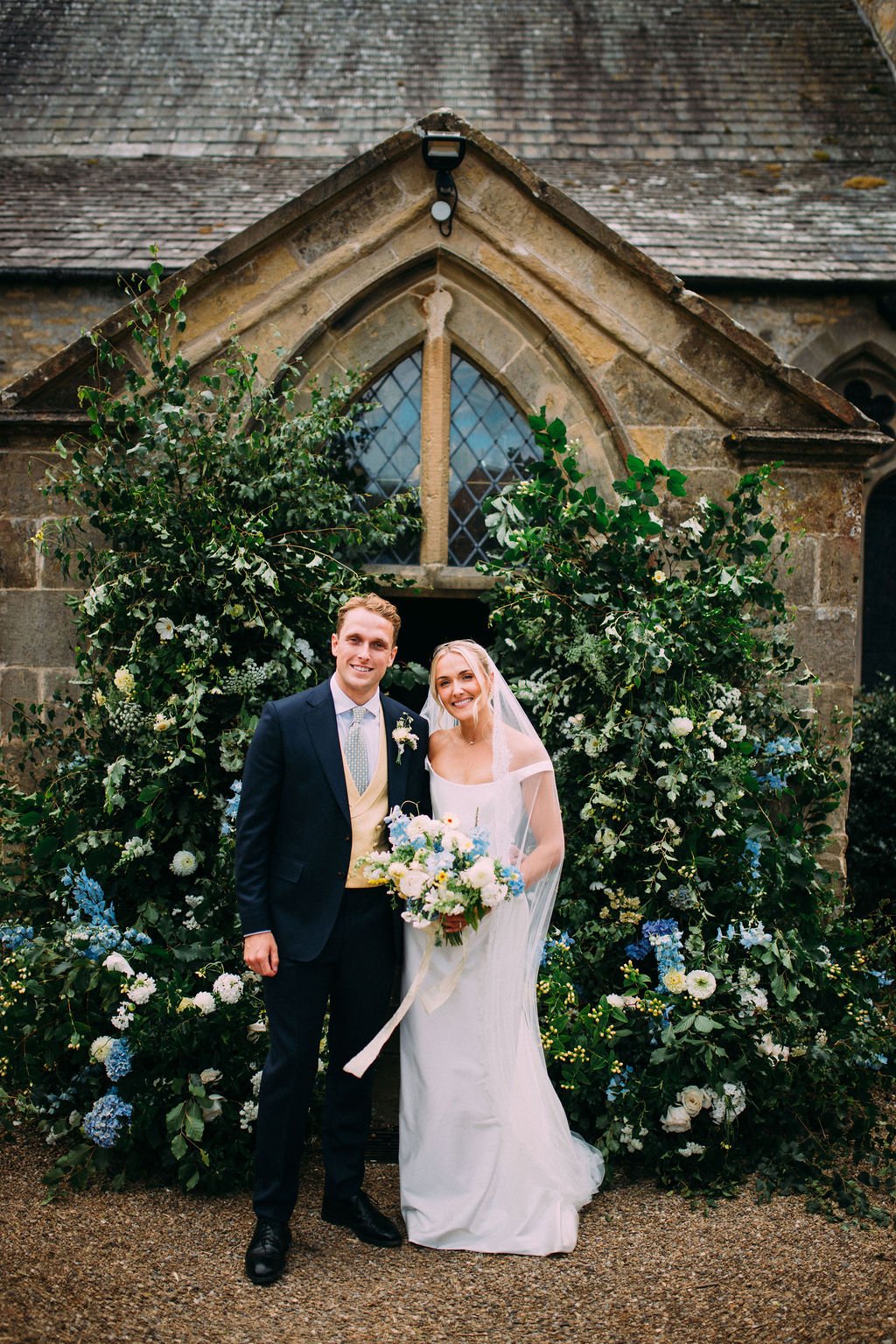 Church archway flowers