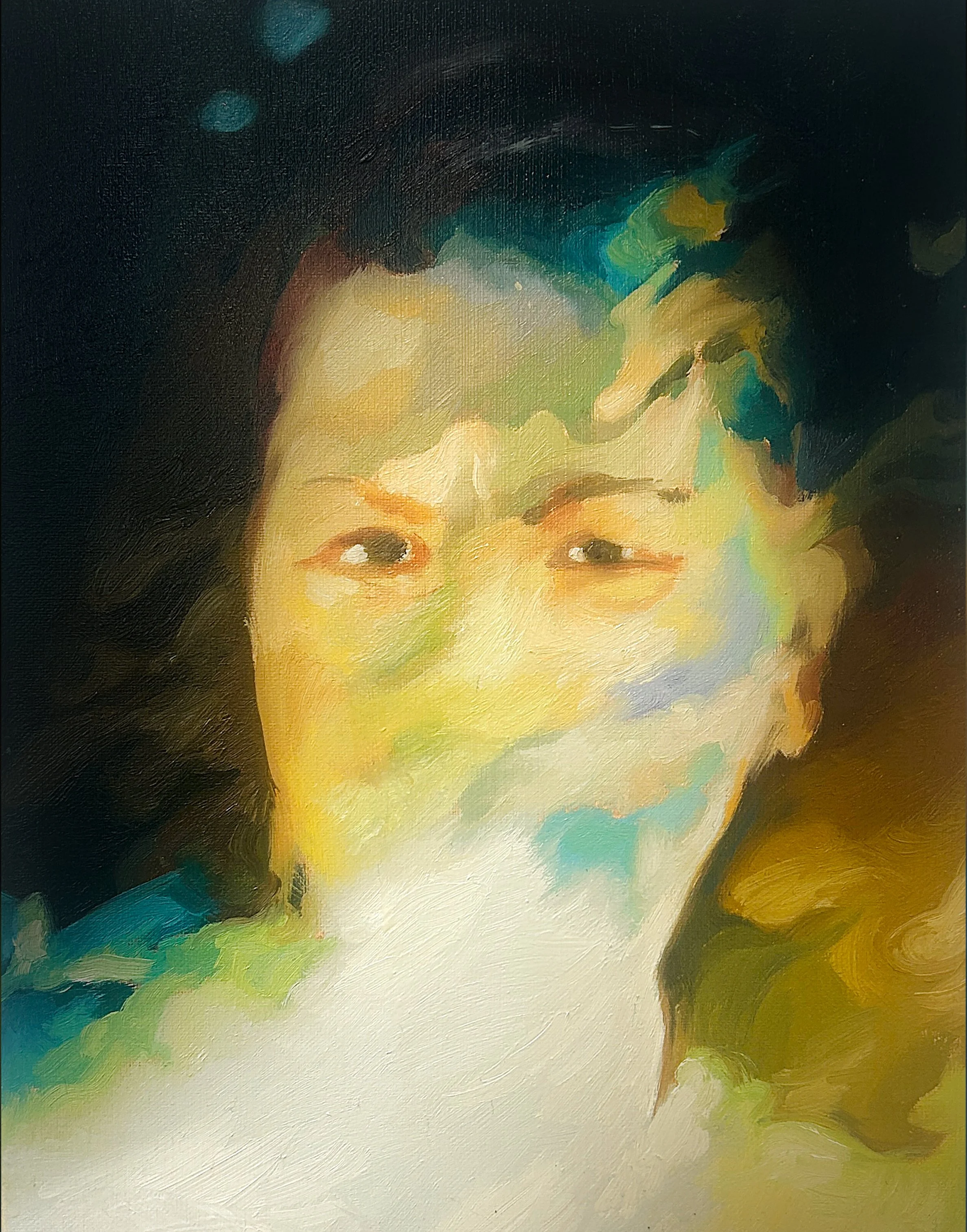 Amparo,
Oil on Canvas, 14" x 11", 2026