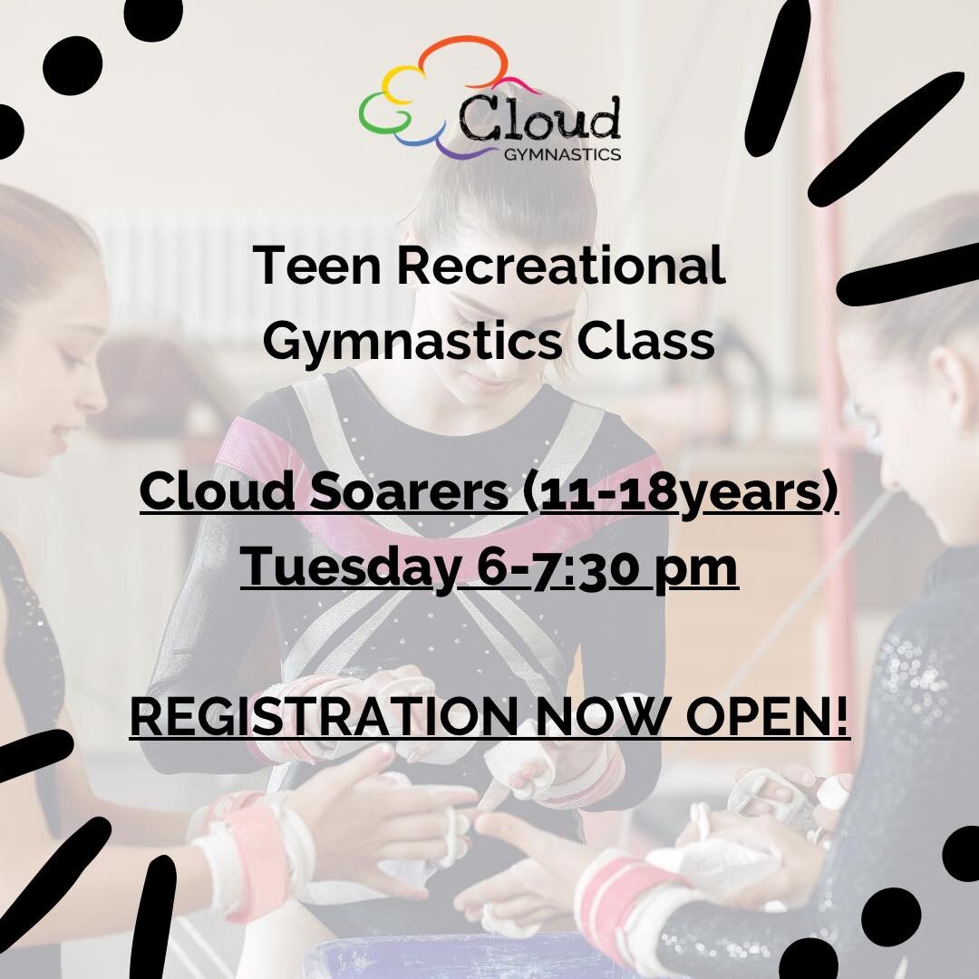 New Teenager Recreational Gymnastics Class, Registration NOW OPEN! #downtownsquamish #teenageractivities #gymnastics
