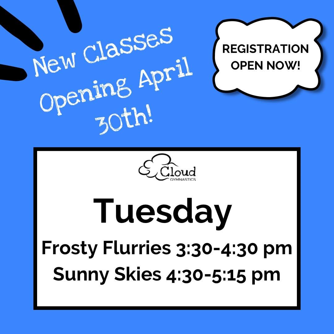 New Classes are OPEN for registration! #kidsactivities #downtownsquamish #gymnastics #newbusiness
