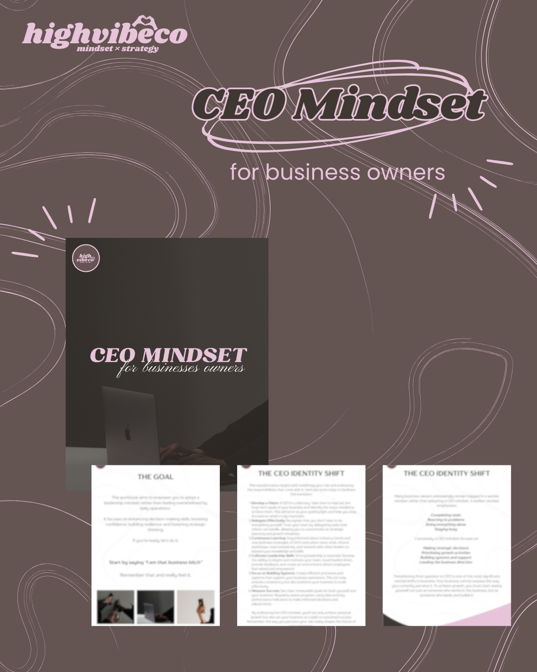 CEO Mindset for Business Owners Workbook - 17 Pages