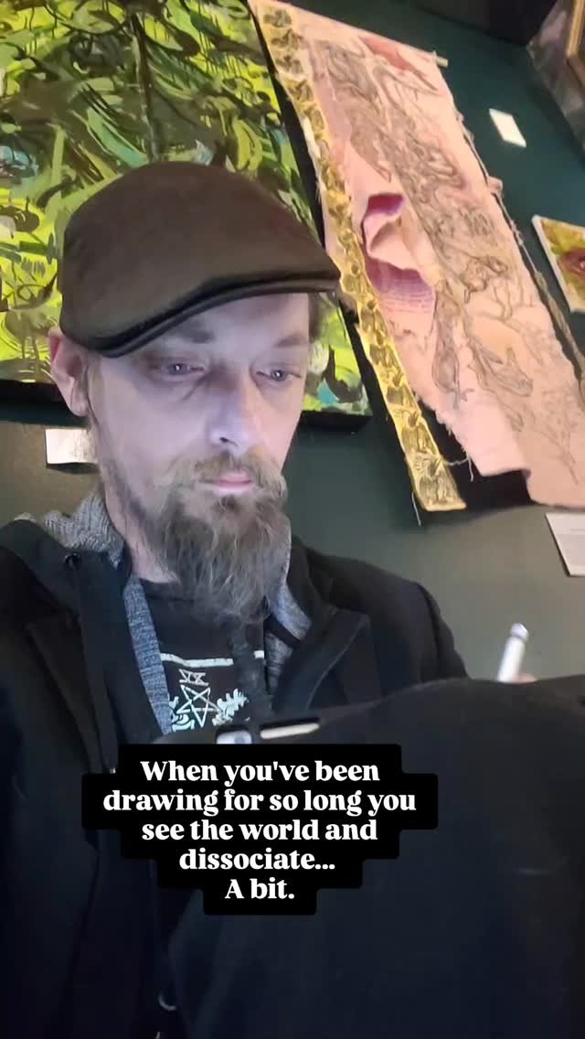 Sometimes you forget that there are more than 2 dimensions. #dissociation #artistproblems #tattooartist