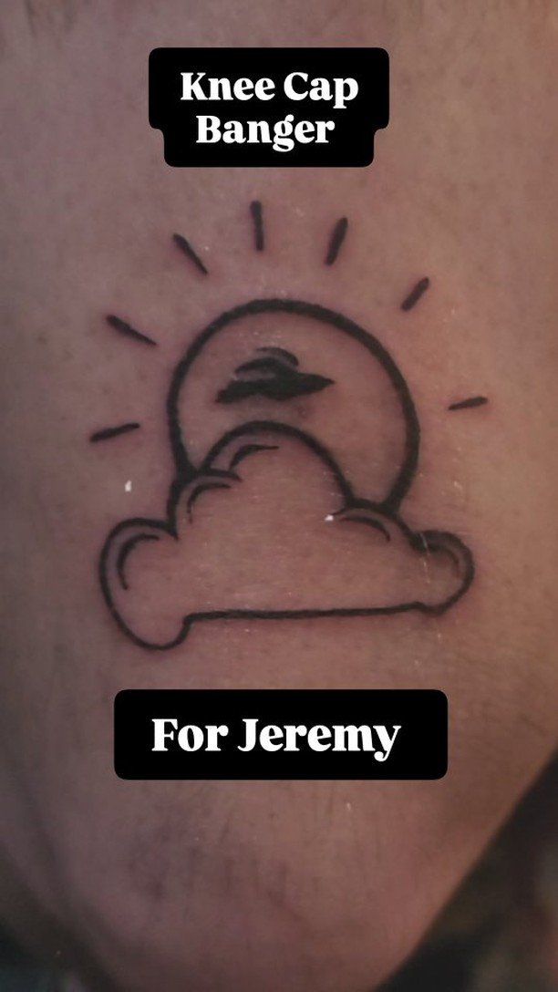 Just a little banger for my friend Jeremy to match his other rain storm knee. #neurodivergenttattooartist #dfwtattooartist #dentontattooartist #originalart #customtattoo #tattooartist