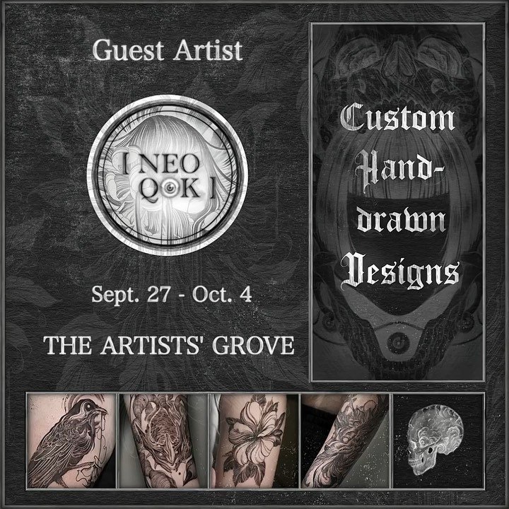 I will be guesting @theartistsgrove from Sept. 27th - Oct. 4th. Books open! Link to the consultation form in my bio 🖤