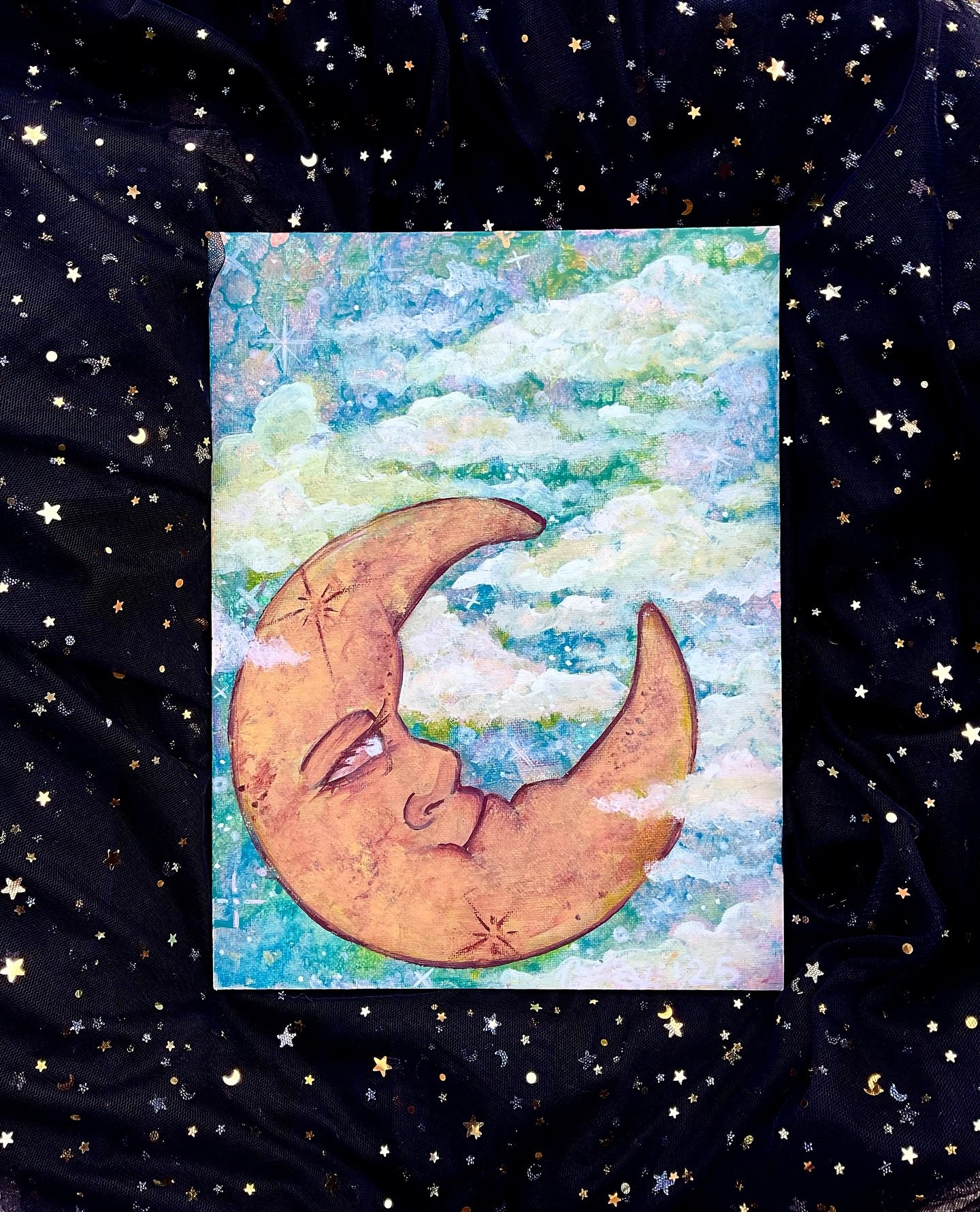 *sold* La Lune โจ๐๐ Happy Sunday! Hope you are doing well~ I also have prints of this little gal
-
#celestial #celestialart #dfwartist #moonart #celestialpainting #moon #girlinthemoon