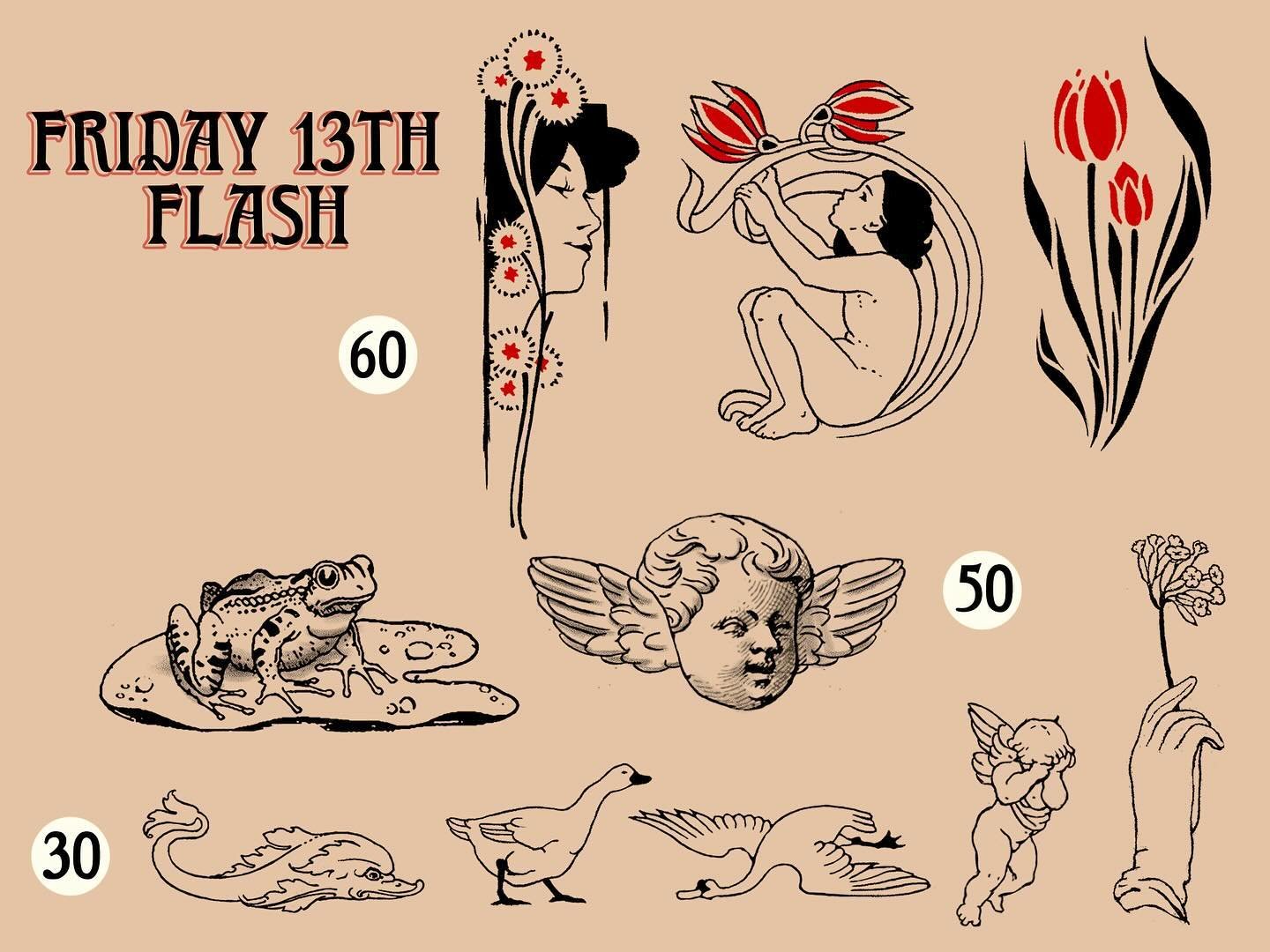 🌲🎄FRIDAY THE 13TH FLASH 🎄🌲
Hello everyone! I’ll be doing another Friday the 13th event this year @darkagetattoostudio
The above designs are available by APPOINTMENT ONLY!
Designs are available in one size only with no modifications. DM me