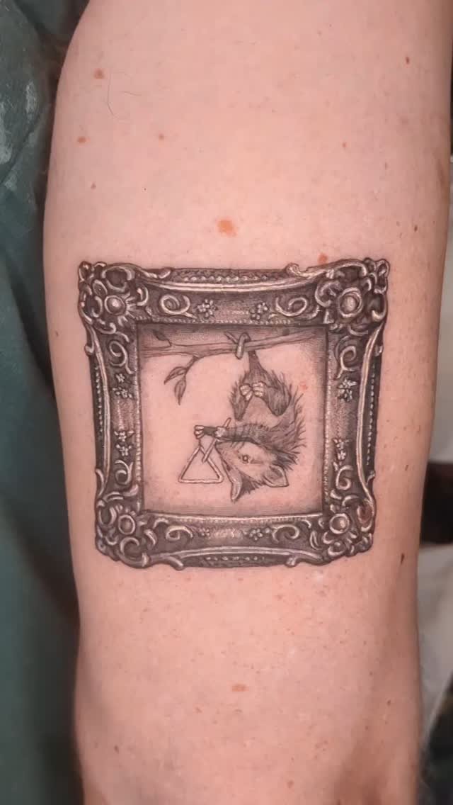 Opossums do it better. All of it. But especially the triangle.
So cool to have done as many frames and illustrations as I have. This frame was a modified version of my client's personal frame. I'd be open to doing more if anybody wants!
Couldn't fi