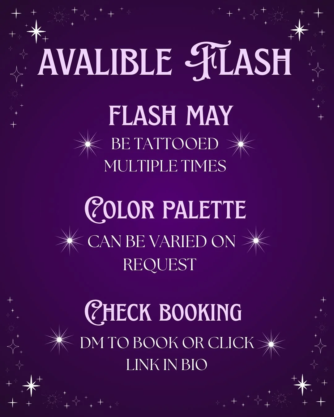🚨 NEW FLASH ALERT 🚨
DM TO BOOK OR CLICK THE LINK IN BIO