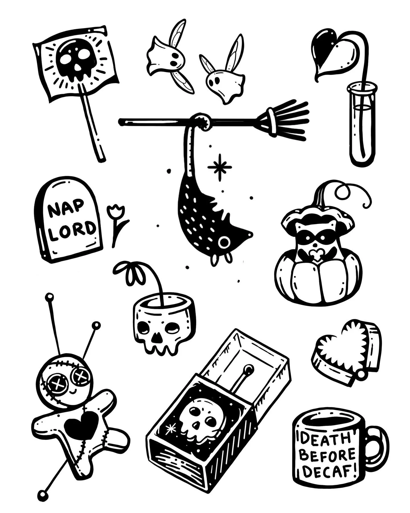 This Friday! A CREEPY COOL TAROT event at BEWITCHED. 

ALL FLASH IS REPEATABLE

I will be starting at 10am at the studio, but you MUST go check out Bewitched if you get a tattoo by me, since they are the lovely ones hosting this event and offering TA