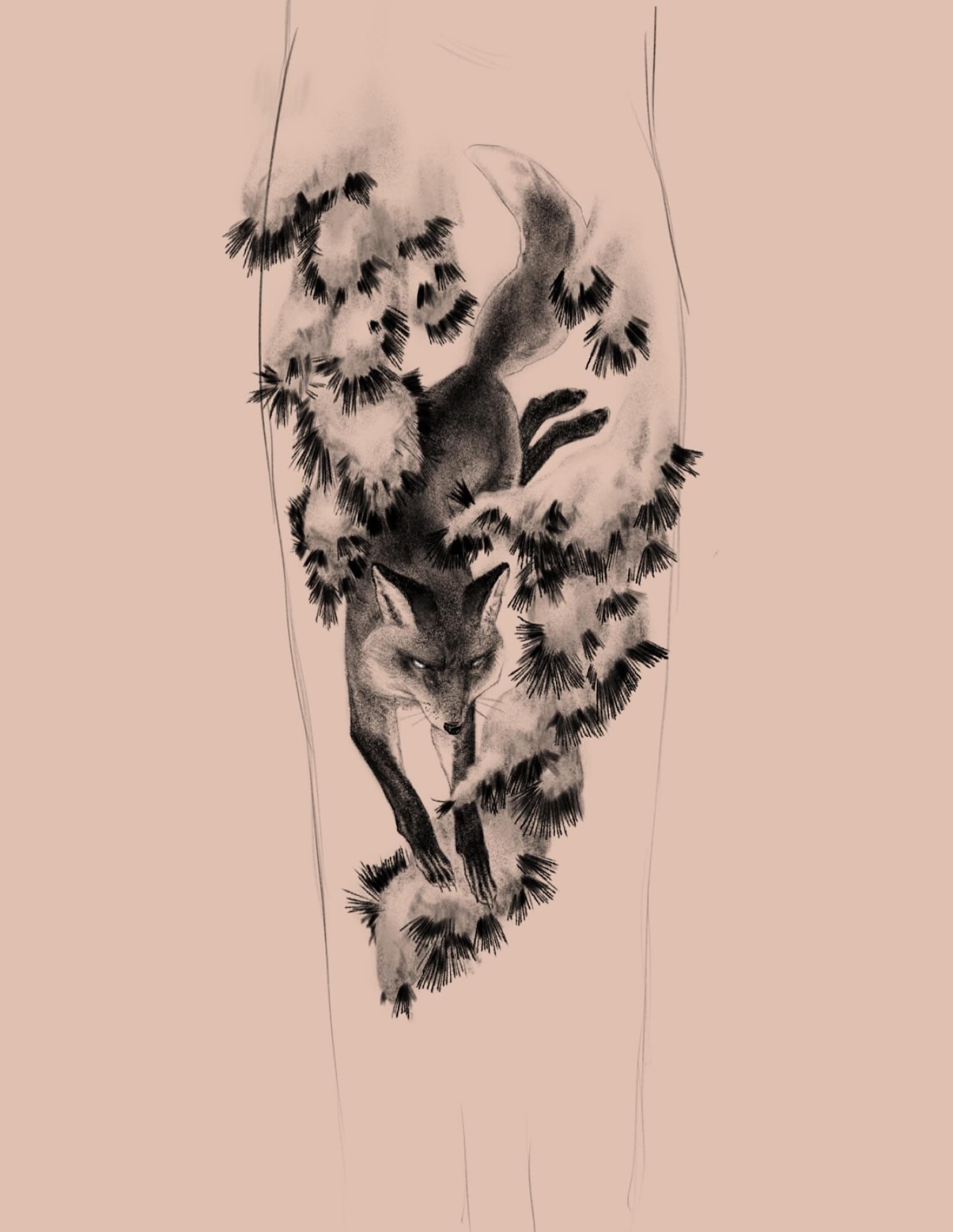 Pre-Drawn design I&rsquo;m offering at the discounted flat rate of $400! I always love drawing my designs, it gives me more control over the design. This tattoo is available for forearm or calf placement. This is first come first serve so once it&rsq