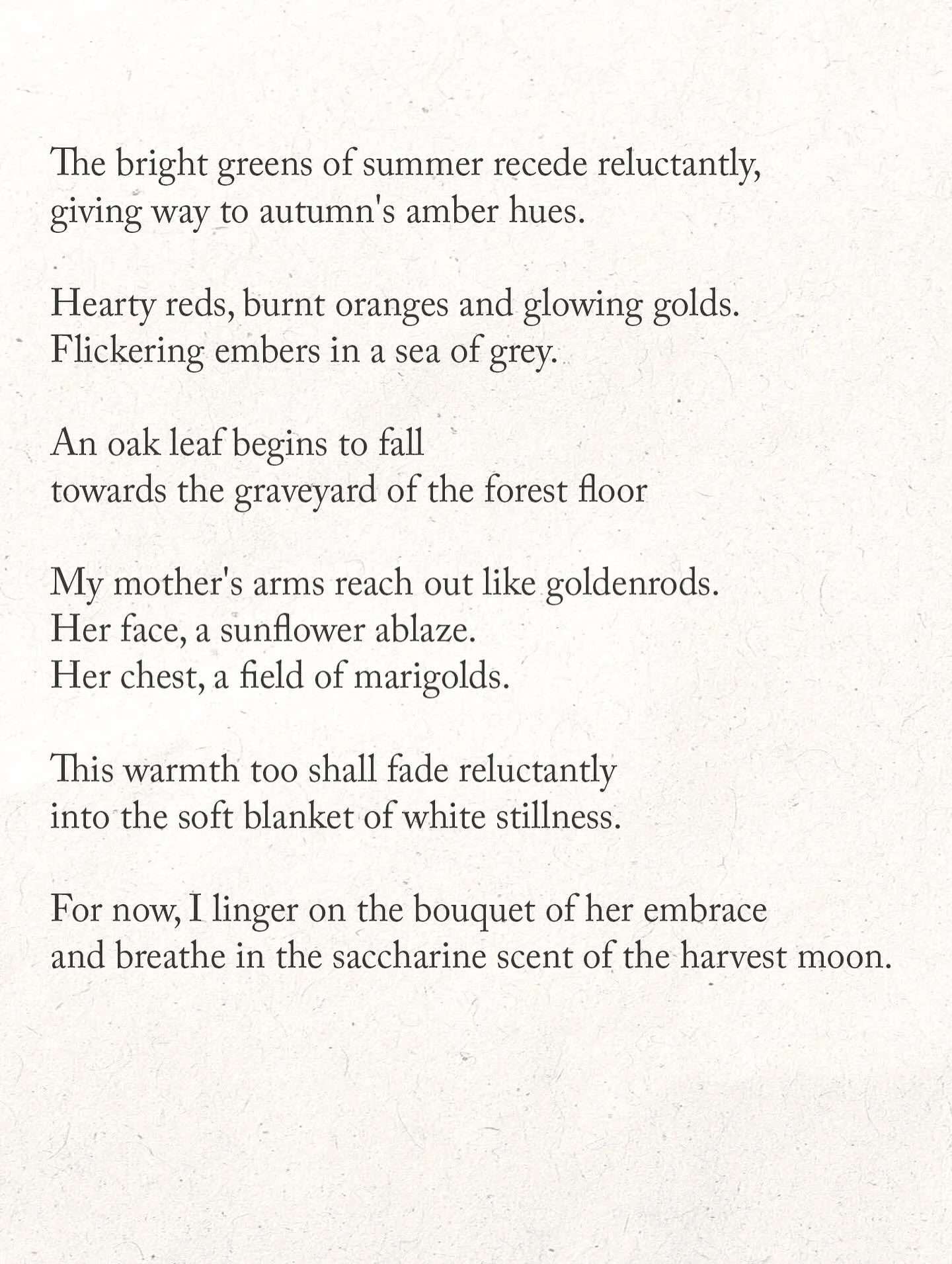 An autumnal poem 🍂