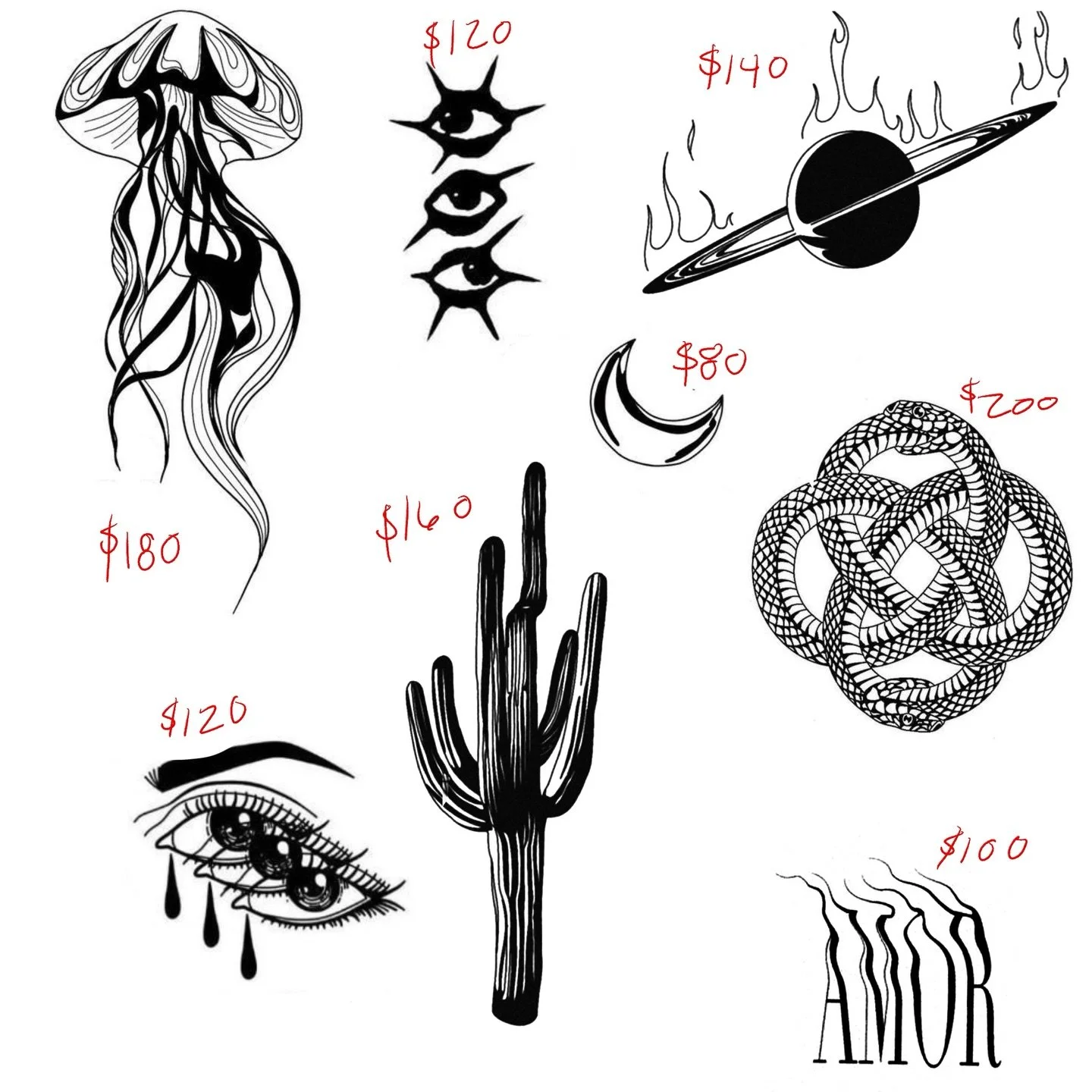 I wouldn&rsquo;t allow myself sleep until I posted flash so here ❤️&zwj;🔥
Dm to book. 

#tattoos #bodyart #dfw #denton #tattooartist