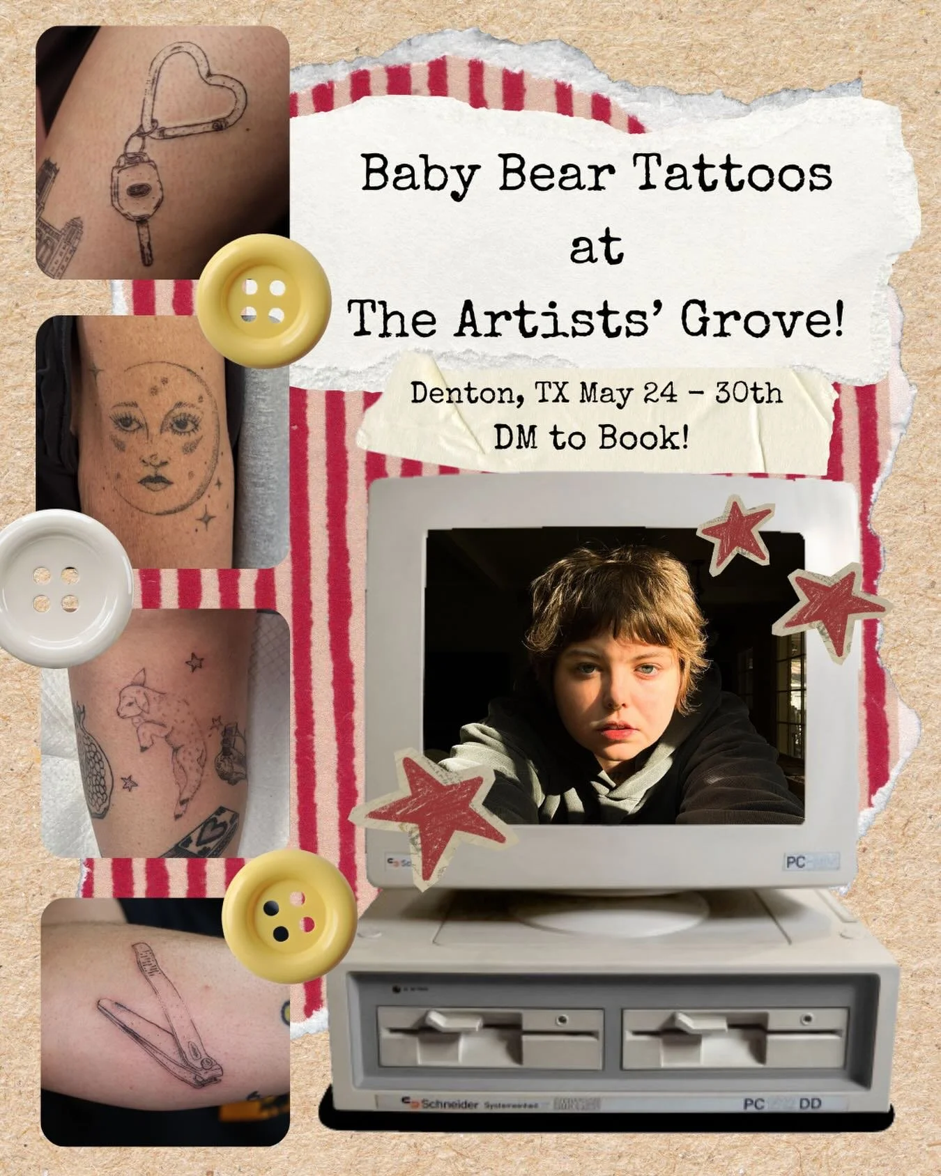 🚨DFW!!!!🚨

i am beyond excited to be guesting with @theartistsgrove May 24-30th!! 

your idea or mine, DM me and let&rsquo;s make it happen!!

#babybeartattoos #dentontx #guesttattooartist #dfwtattoos #dentontattoos