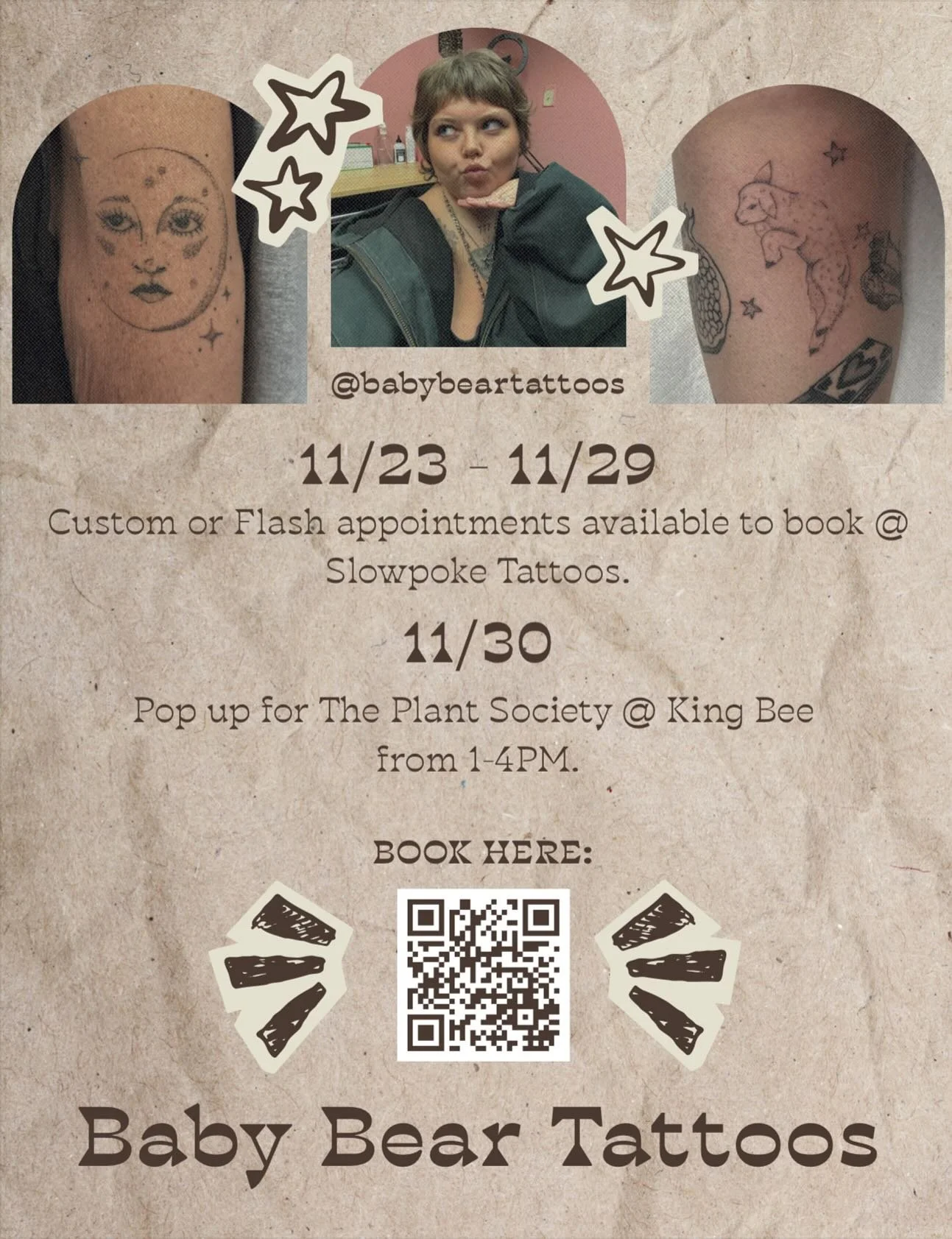 TWO WEEKS AWAY!!!!

i still have some spots open @slowpokeatx so book now before they fill up!! Always down for a custom or some flash (you can swipe through some of my designs here hehe)! either way i&rsquo;d love to tattoo you!!

you can book by sc