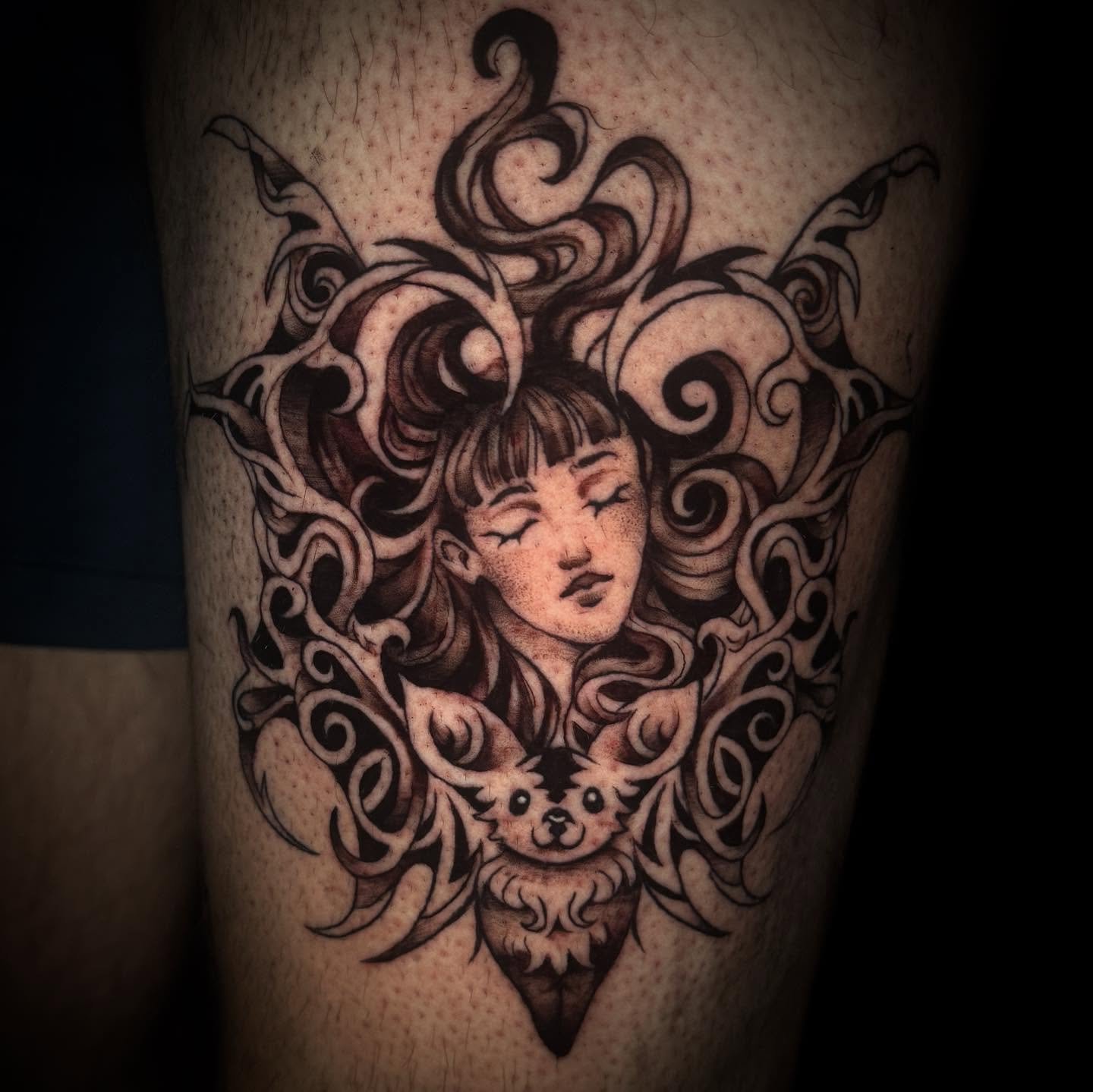 bat lady! 🦇
- I&rsquo;m p sure we&rsquo;re doing another detail sesh but I couldnt not post this.
This is like my favorite thing to do. lady face swirly stuff PLEASE hit me up for some lady face adjacent things.  There is so much in the vault. i nev